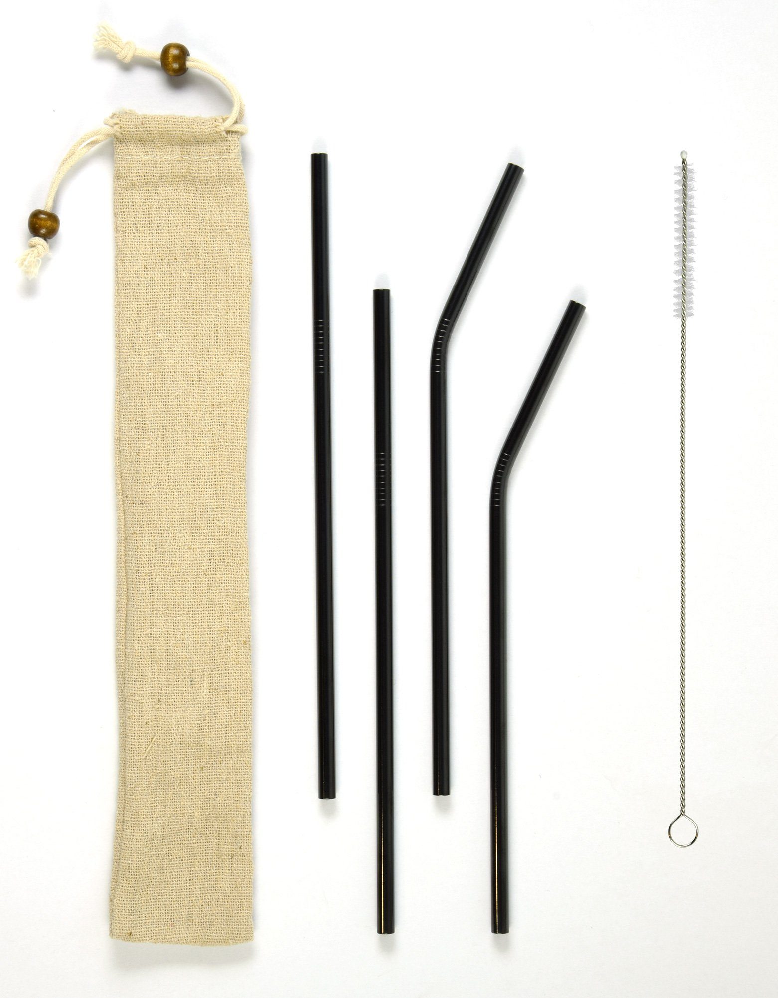 SHIBBY Trinkhalme 4er Pack Edelstahl-Strohhalm Set