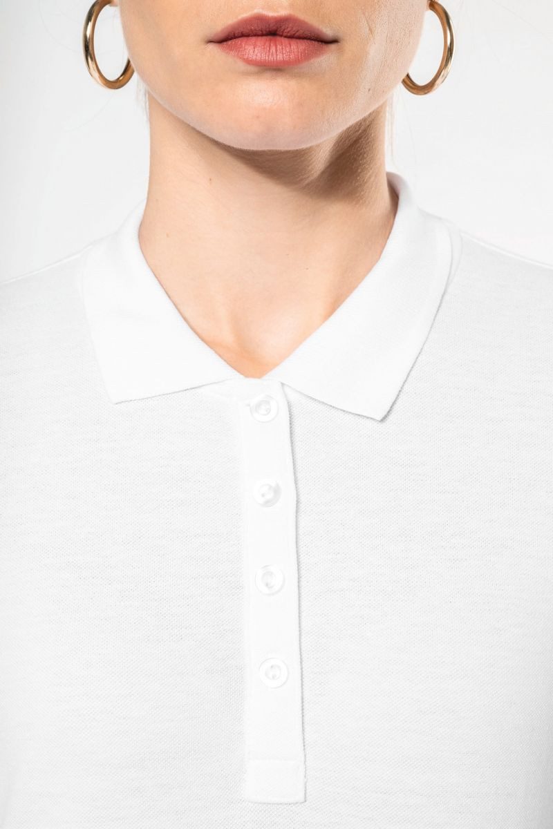 Kariban Langarm-Poloshirt Damen Langarm-Polohemd. Baumwollpiqué