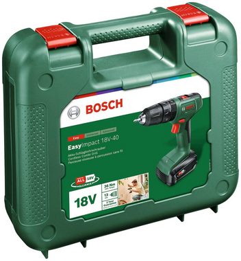 Bosch Home & Garden Akku-Schlagbohrschrauber EasyImpact 18V-40, Inkl. Koffer, mit Akku 18V/2Ah und Ladegerät