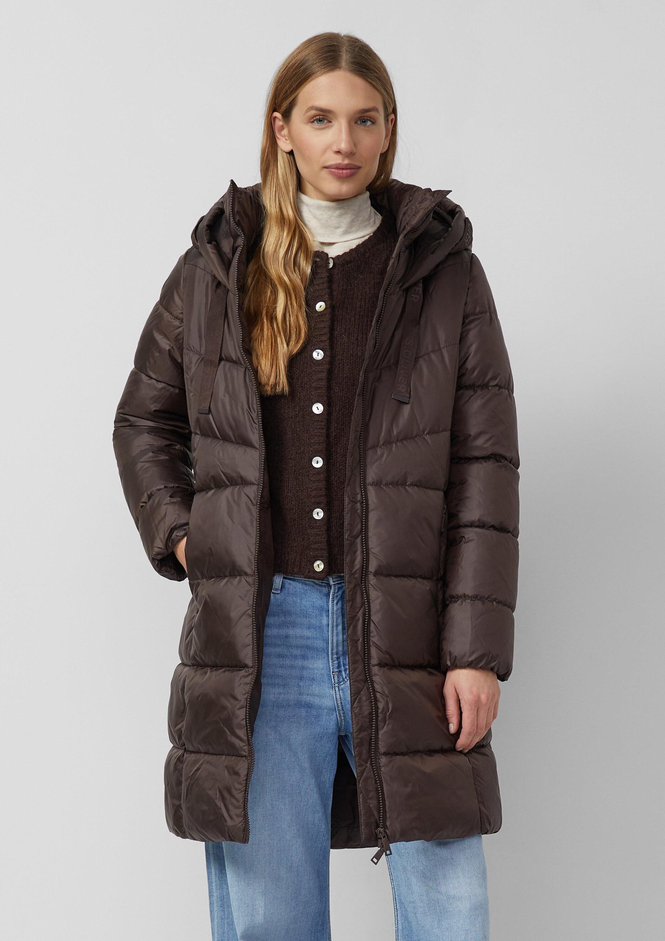 s.Oliver Wintermantel Outdoor-Mantel Steppmantel mit Stehkragen und Kapuze günstig online kaufen