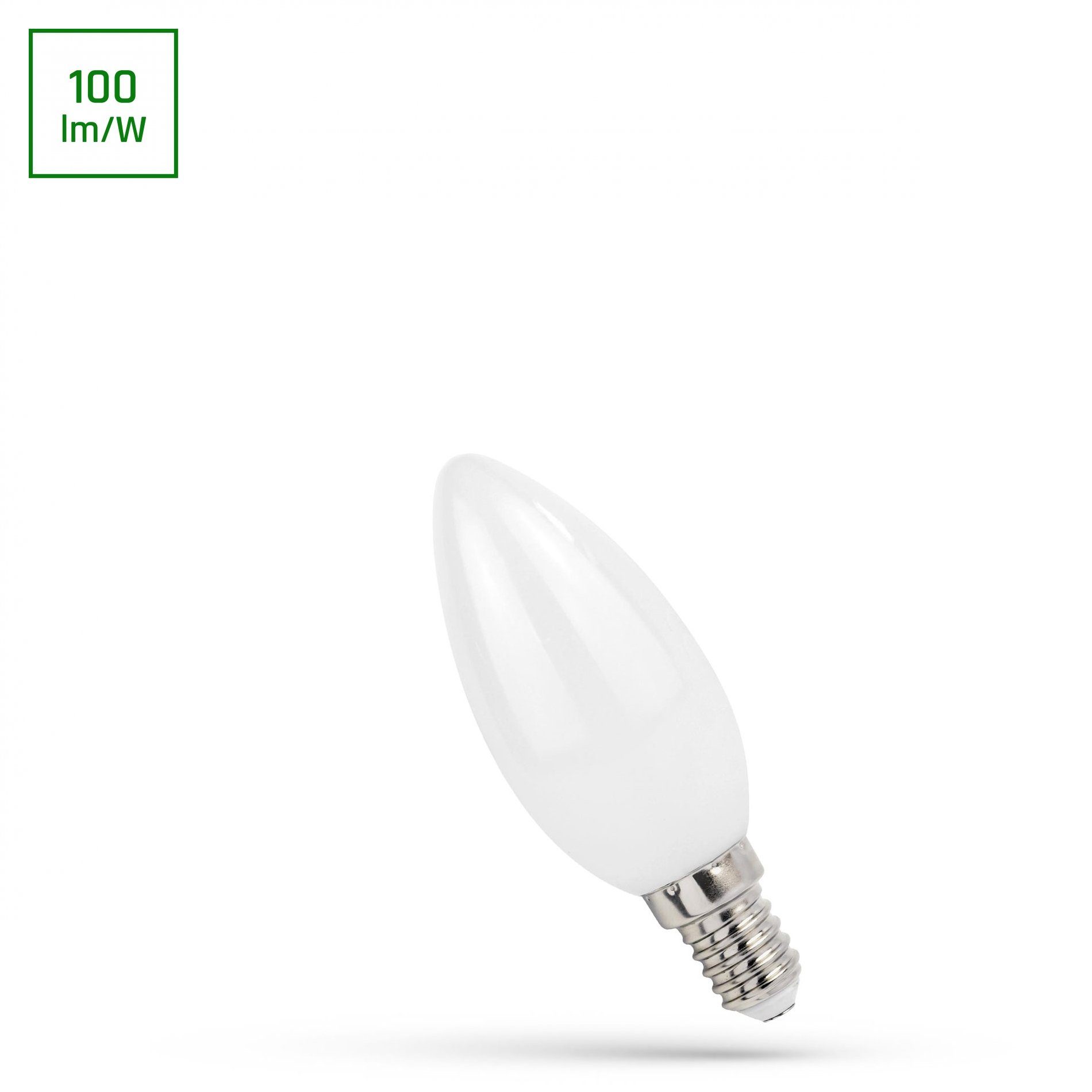 SpectrumLED LED-Leuchtmittel LED E14 C35 Filament matt 1W=10W 230V Kerze 100lm 360° Warmweiß 2700K, E14, Warmweiß