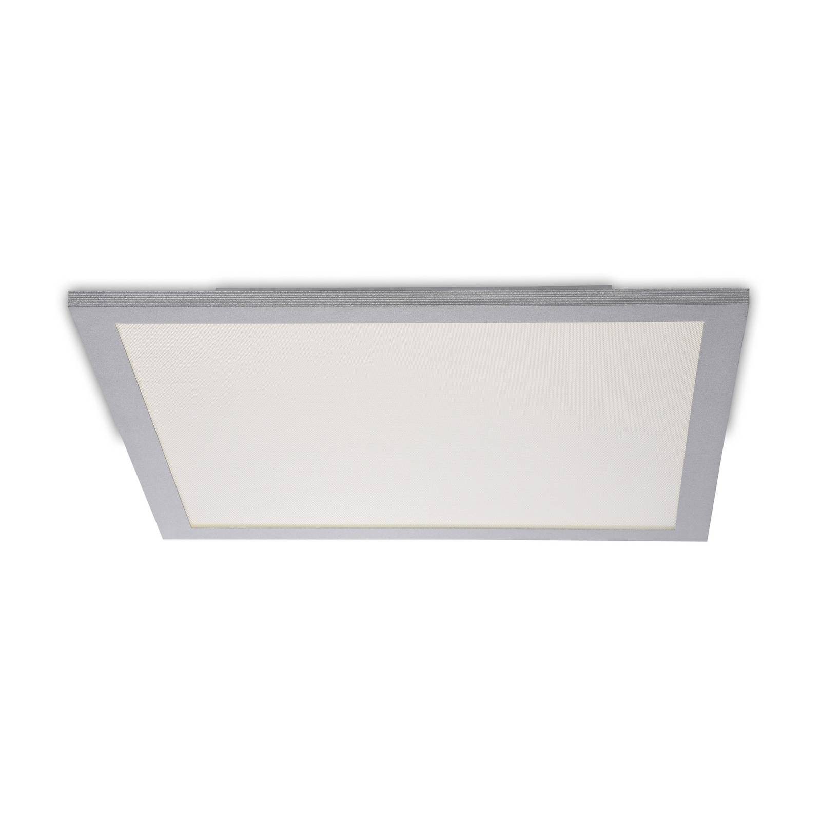 Prios LED Panel Dinvoris, dimmbar, LED-Leuchtmittel fest verbaut, warmweiß, Modern, Kunststoff, Aluminium, weiß, silber, 1 flammig, inkl.