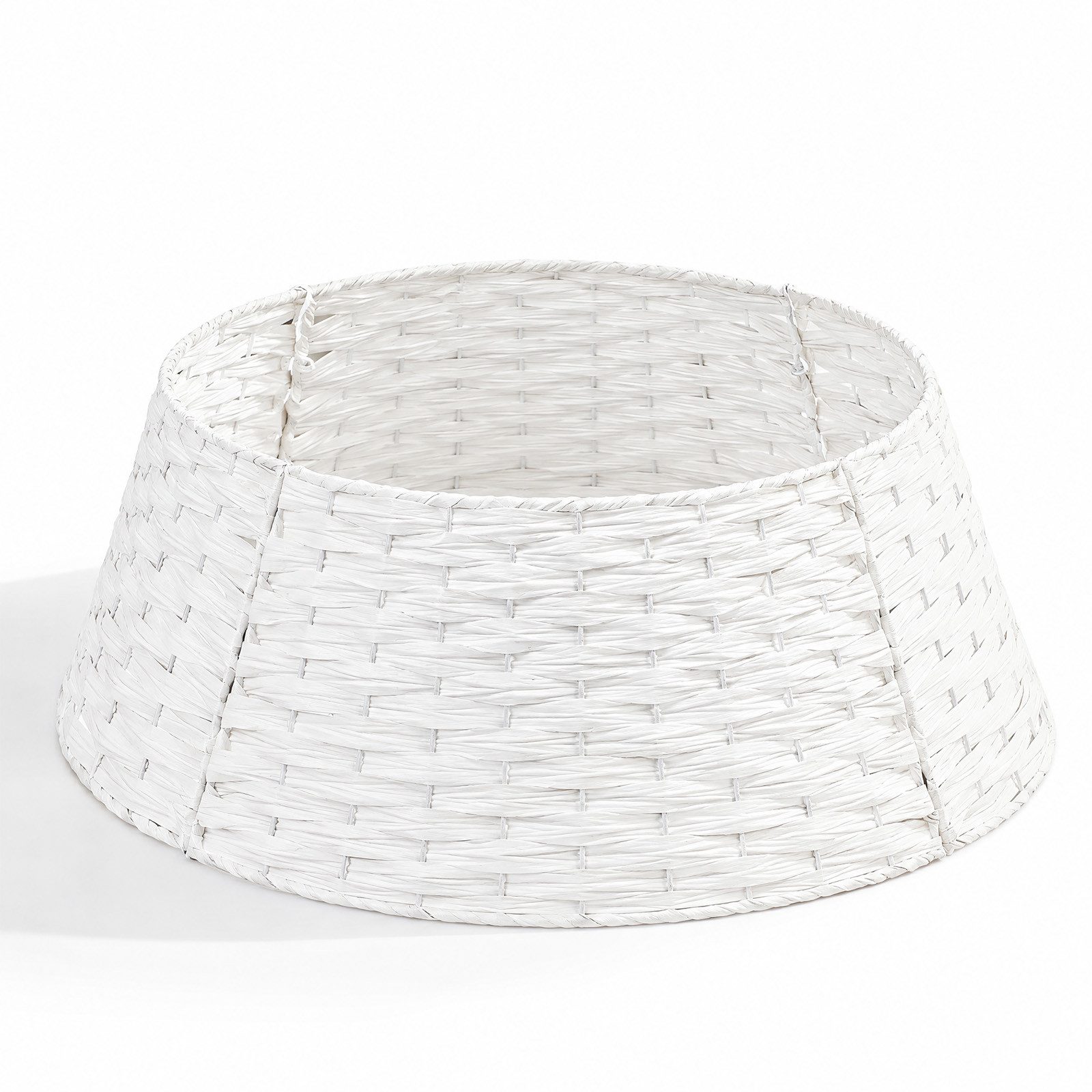 Salcar Weihnachtsbaumdecke Weihnachtsbaumkragen Rattan Korb Weihnachtsbaumrock aus Poly-Rattan, Durchmesser oben: 40 cm, Durchmesser unten: 60 cm. Höhe: 17 cm