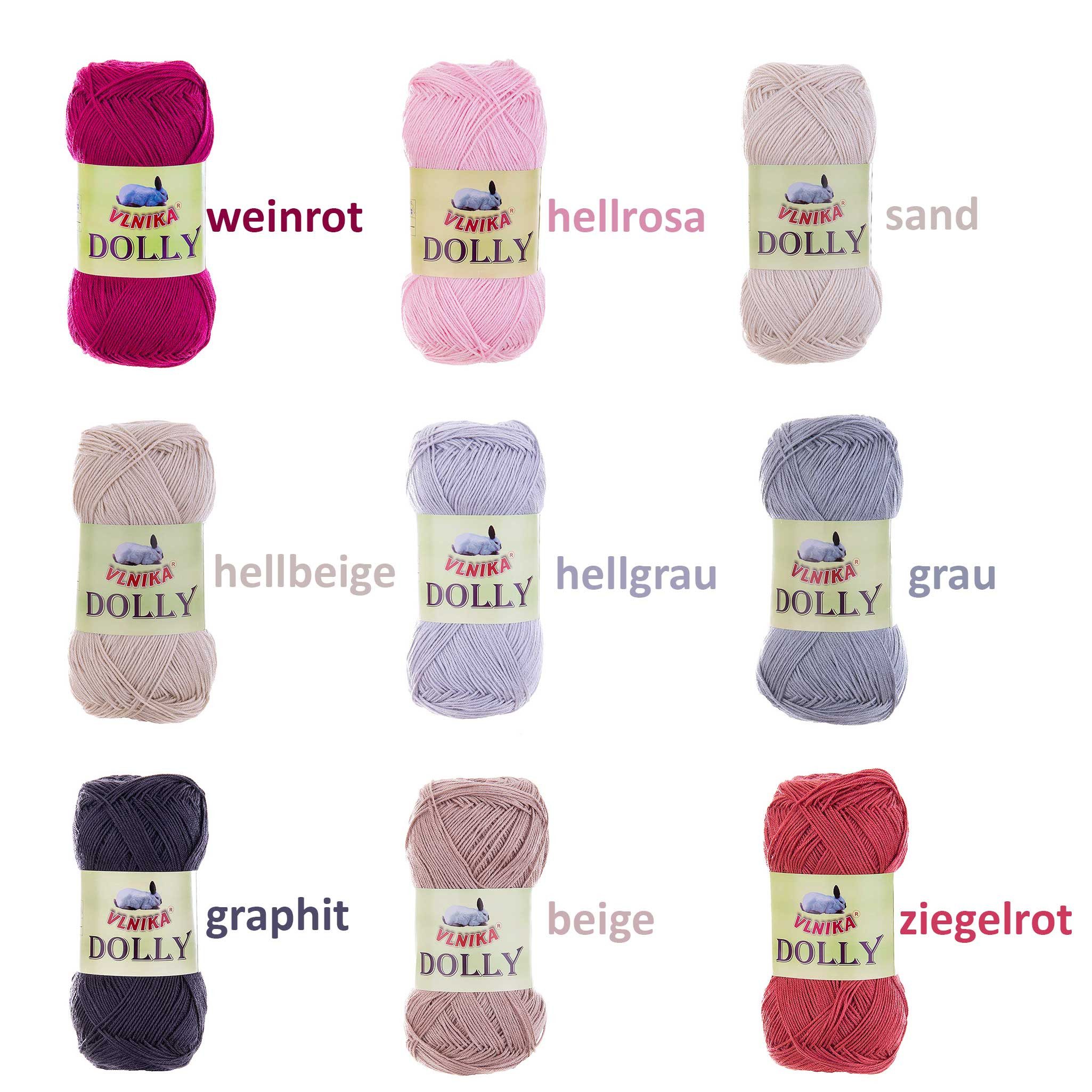 maDDma 5 x 100g Strickgarn Dolly Uni Häkelgarn Handstrickgarn Wolle Farbwahl Häkelwolle, 350 m (Sperpaket (5 x 100g Knäuel), pink