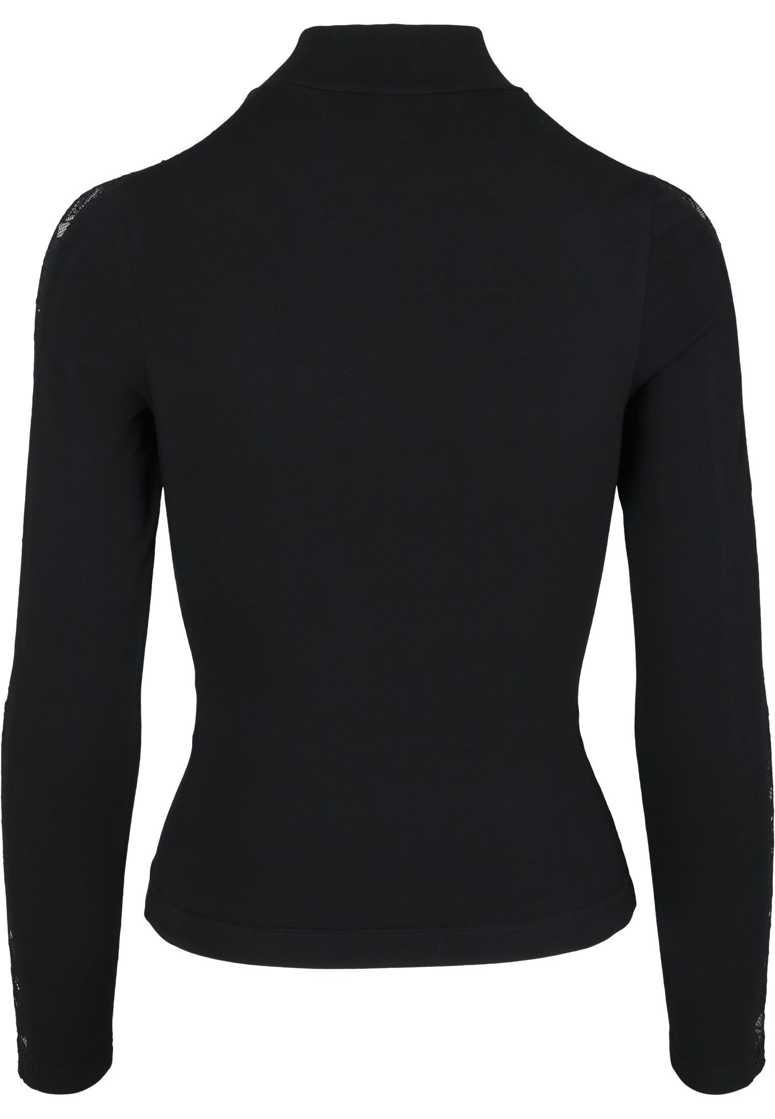 URBAN T-Shirt (1-tlg) CLASSICS Ladies Striped Damen Lace LS