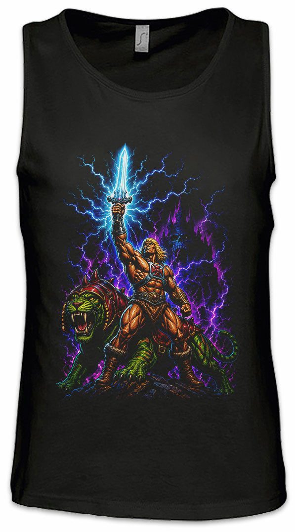 Urban Backwoods Tanktop Universe Battle Attack Cat Ärmelloses T-Shirt Masters Retro Kult 80s Skeletor Of The Teela