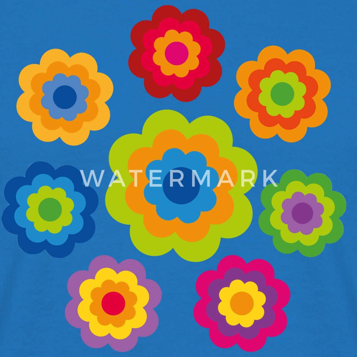 Spreadshirt T-Shirt 70er Jahre Hippie Flower günstig online kaufen