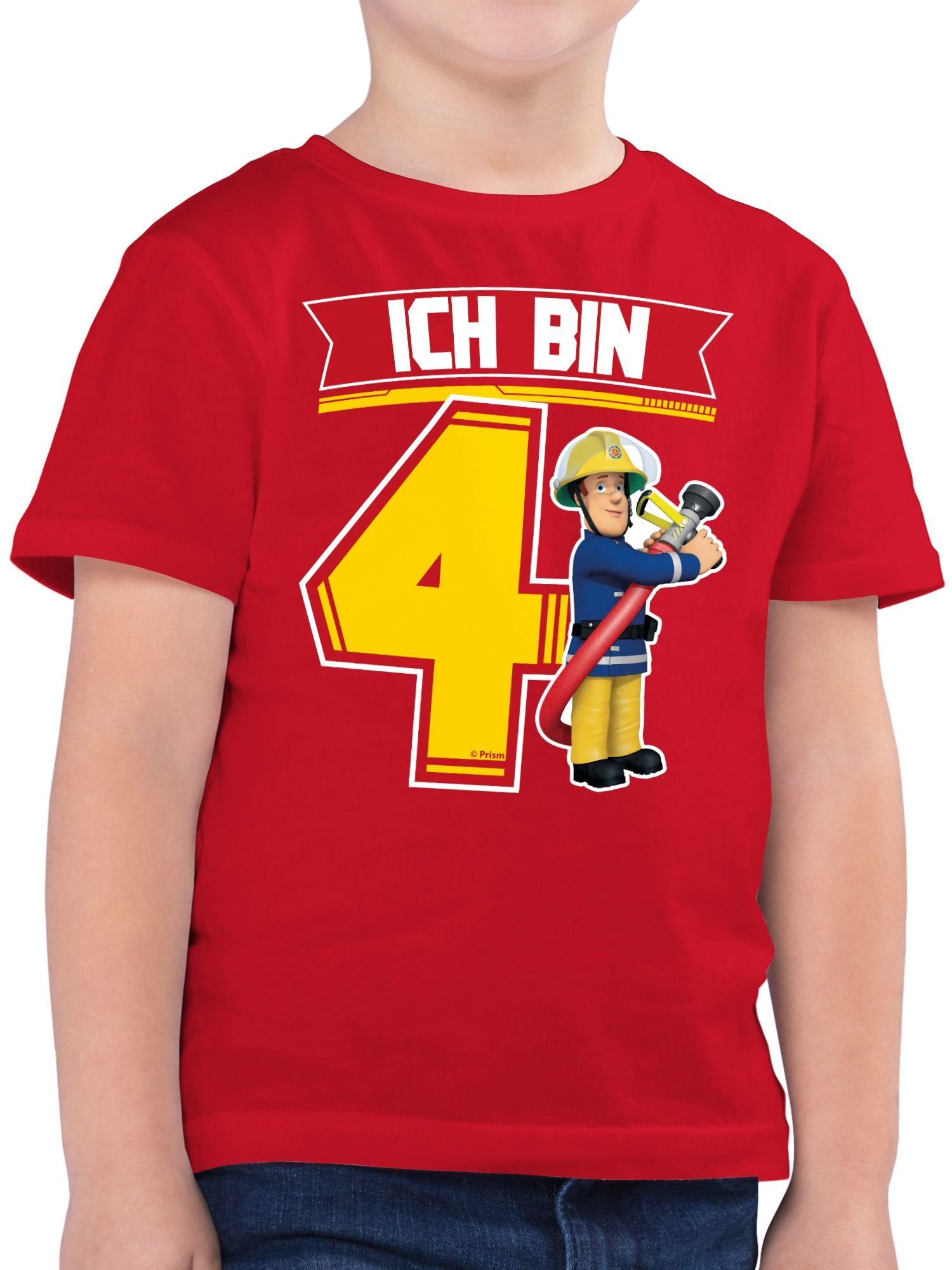 Shirtracer T-Shirt Ich bin Feuerwehrmann Jungen Sam Rot 01 4 - Sam