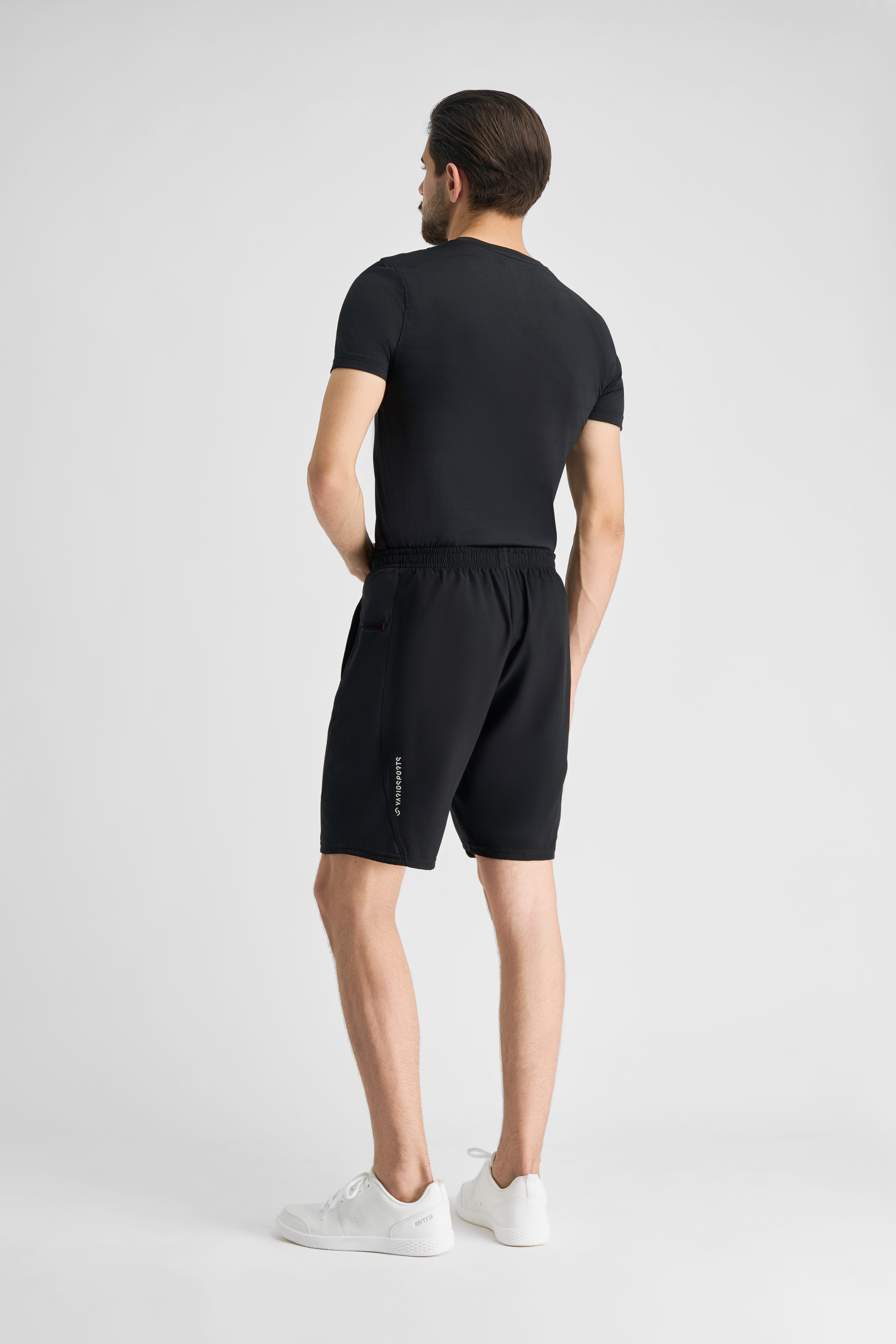 VS Variosports Laufshorts 2-in-1 Laufshorts kurz – mit Innenhose, Handytasche & Antirutschbund