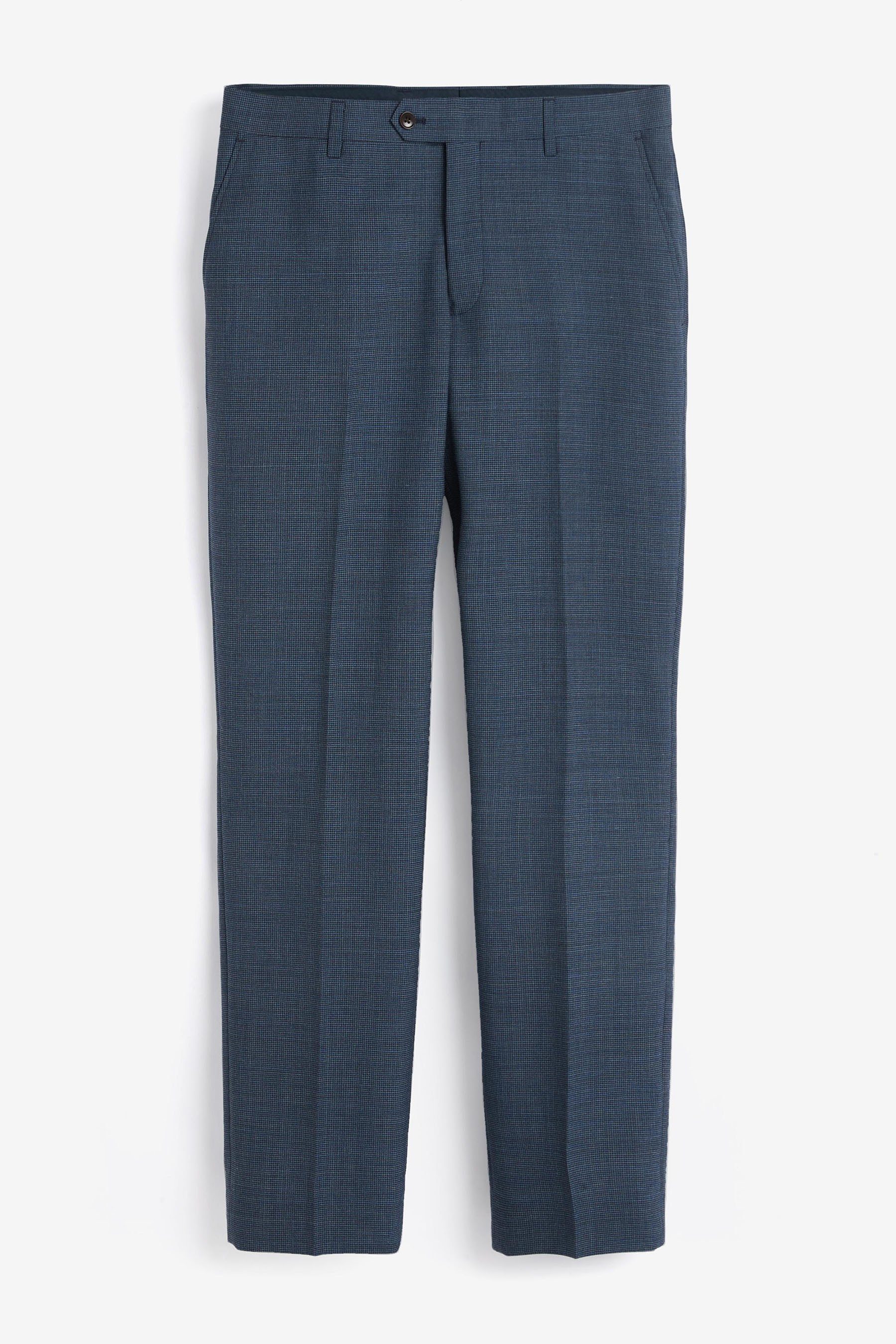 Next Anzughose Signature Anzughose mit Wollanteil Tailored Fit (1-tlg) Blue