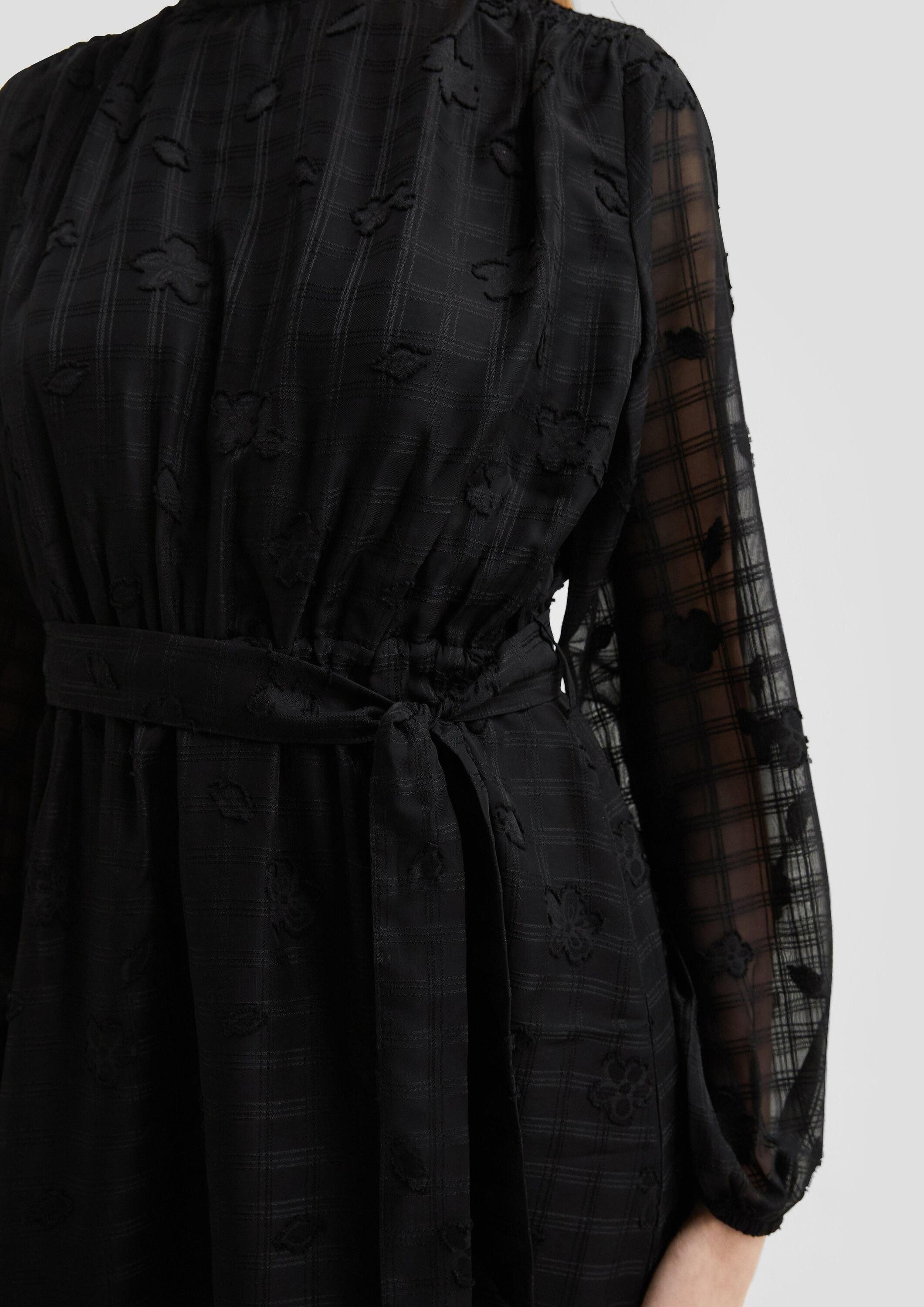 QS Minikleid Kleid Kurzes Chiffonkleid