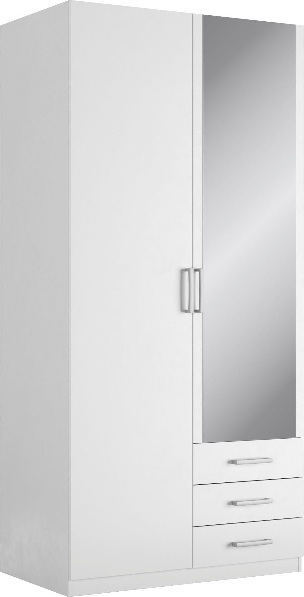 priess Kleiderschrank Amsterdam, viel Stauraum durch viele Schubkästen, Spiegeltüren Optional mit LED-Beleuchtung, Made in Germany