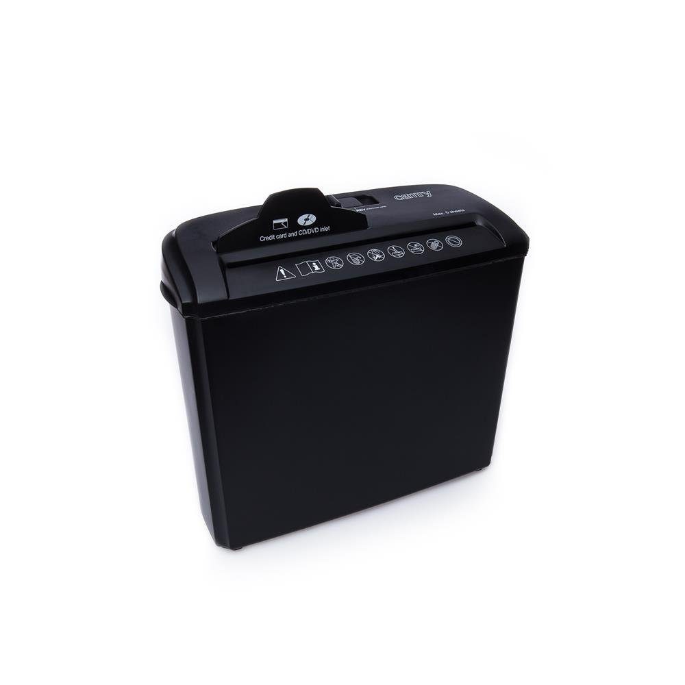 Camry Aktenvernichter CR 1033, CD/Kreditkarten Schredder, 5 Blatt Papierschredder, Schwarz