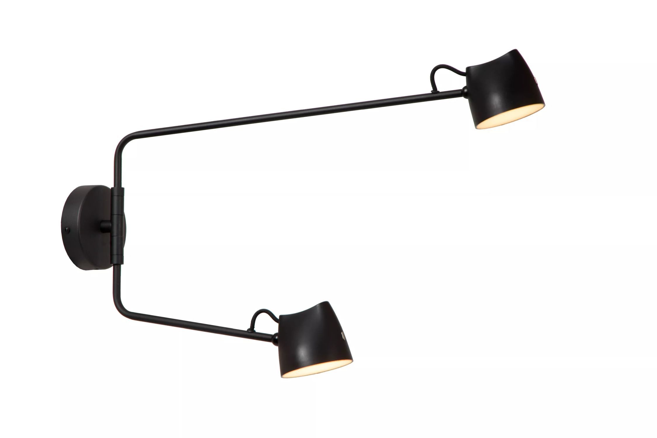 Licht-Erlebnisse Wandstrahler XAREN, LED fest integriert, Warmweiß, LED Metall dimmbar warmweißes Licht 2700 K 250 lm verstellbar Schwarz
