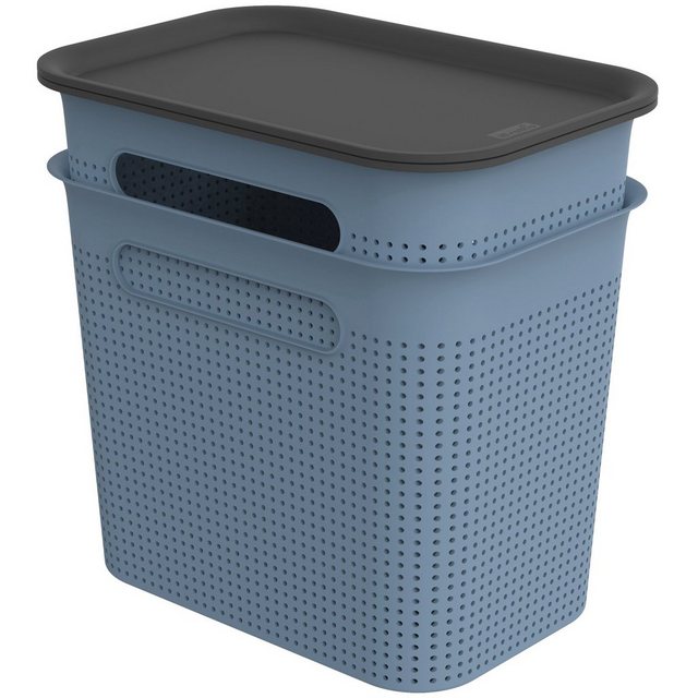 ROTHO Aufbewahrungsbox „Brisen 2er-Set Aufbewahrungsbox 7l mit Deckel, Kunststoff (PP recycelt)“ (Aufbewahrungsset, 2er-Set)