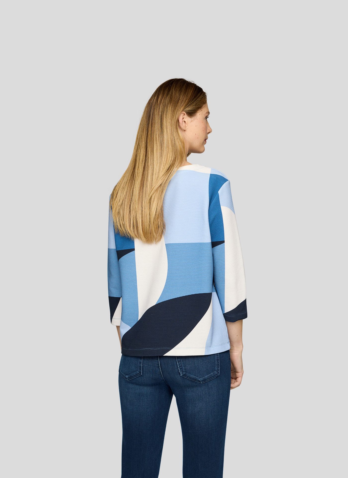 Rabe 3/4-Arm-Shirt Sommershirt mit All-Over Print und Gflitzersteinen günstig online kaufen