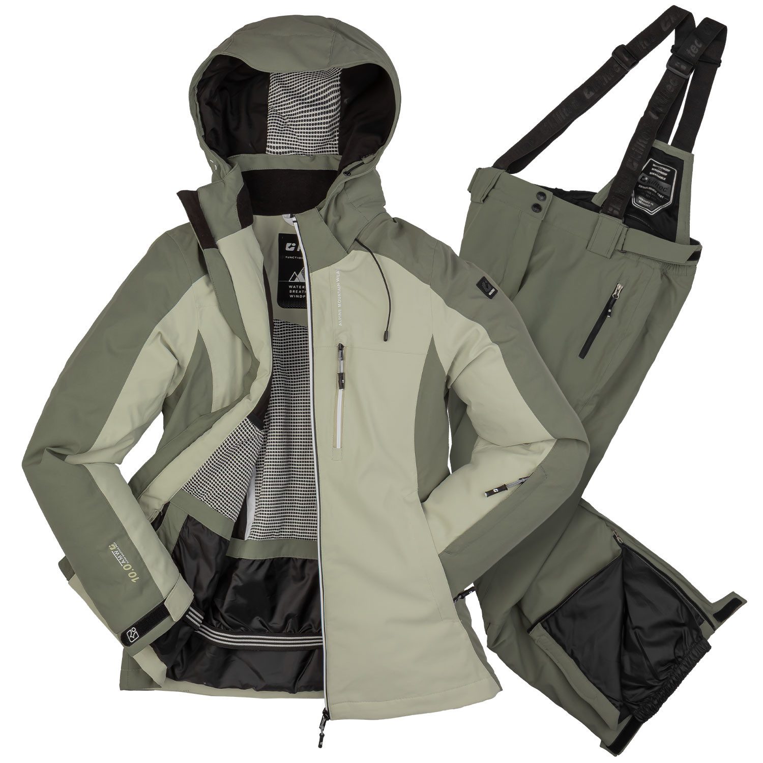 Killtec Skianzug Damen Winterjacke + Skihose, wasserdicht verschweißte Nähte - atmungsaktiver Stoff