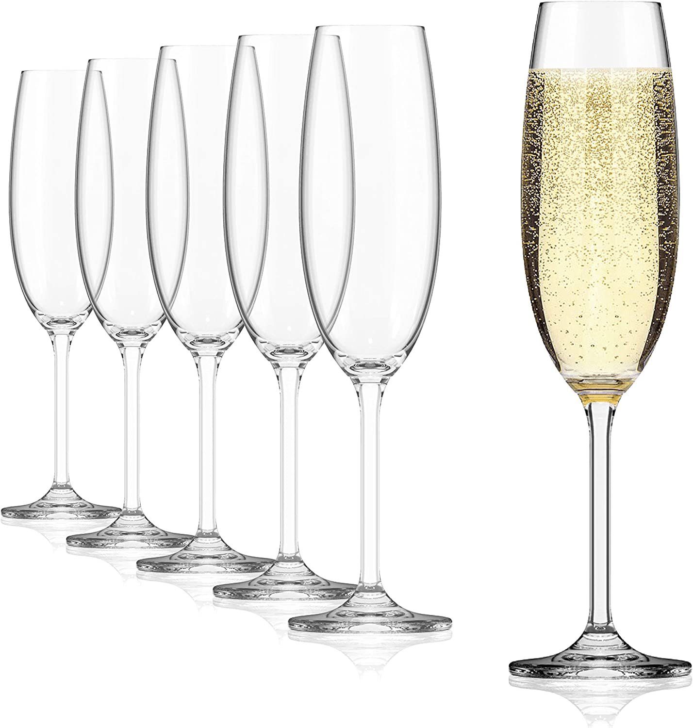 SAHM Sektglas Sektgläser Set 6 teilig- 220ml Sektglas - Prosecco Gläser