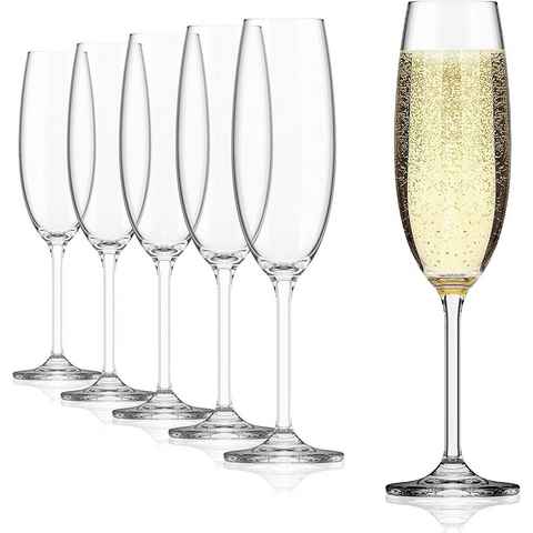 SAHM Sektglas Sektgläser Set 6 teilig- 220ml Sektglas - Prosecco Gläser