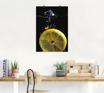 Artland Wandbild Zitrone, Lebensmittel (1 St), als Alubild, Outdoorbild, Leinwandbild, Poster in verschied. Größen