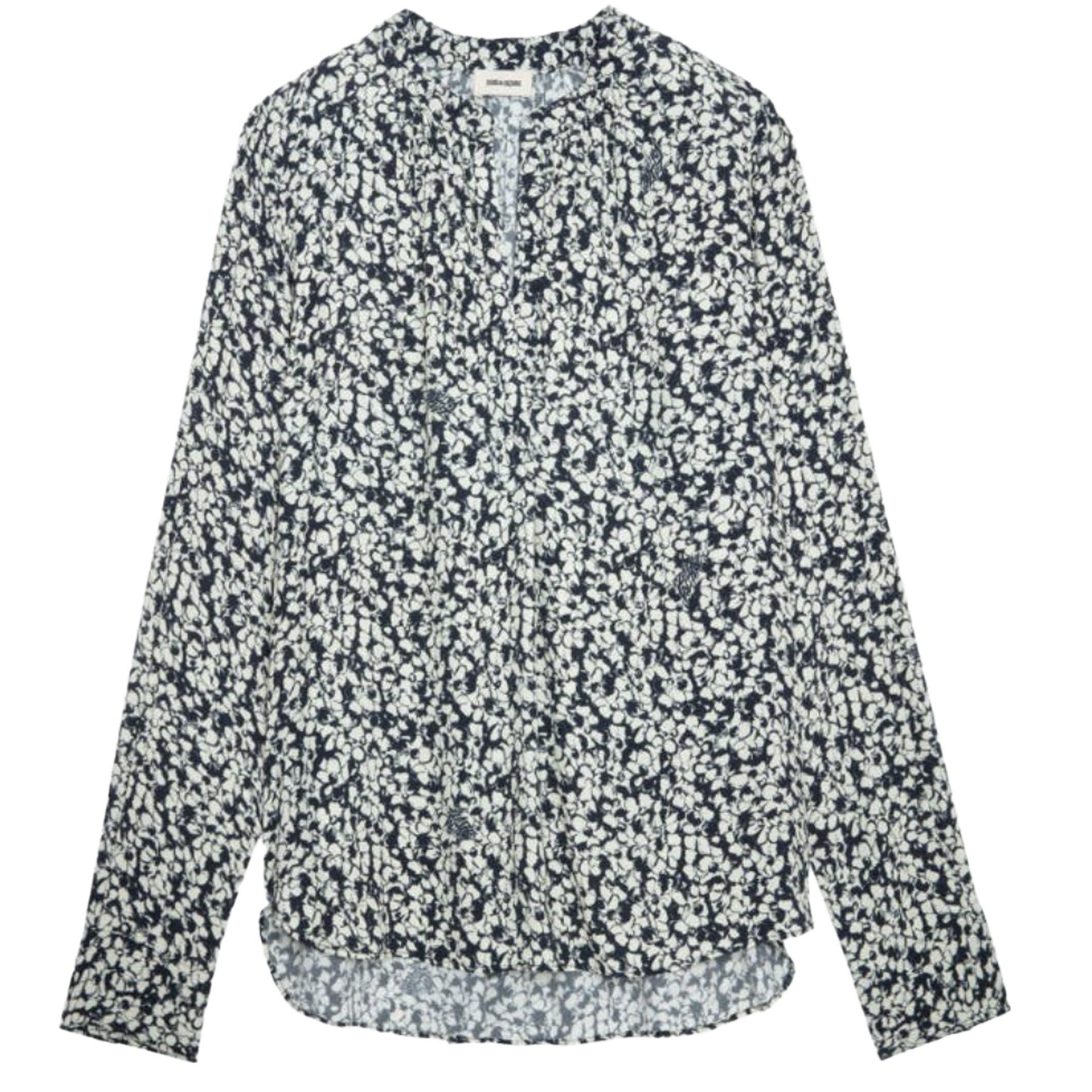 ZADIG & VOLTAIRE Langarmbluse ZADIG&VOLTAIRE Bluse TINK CREPE BICO FLOWERS aus Viskose - Beige