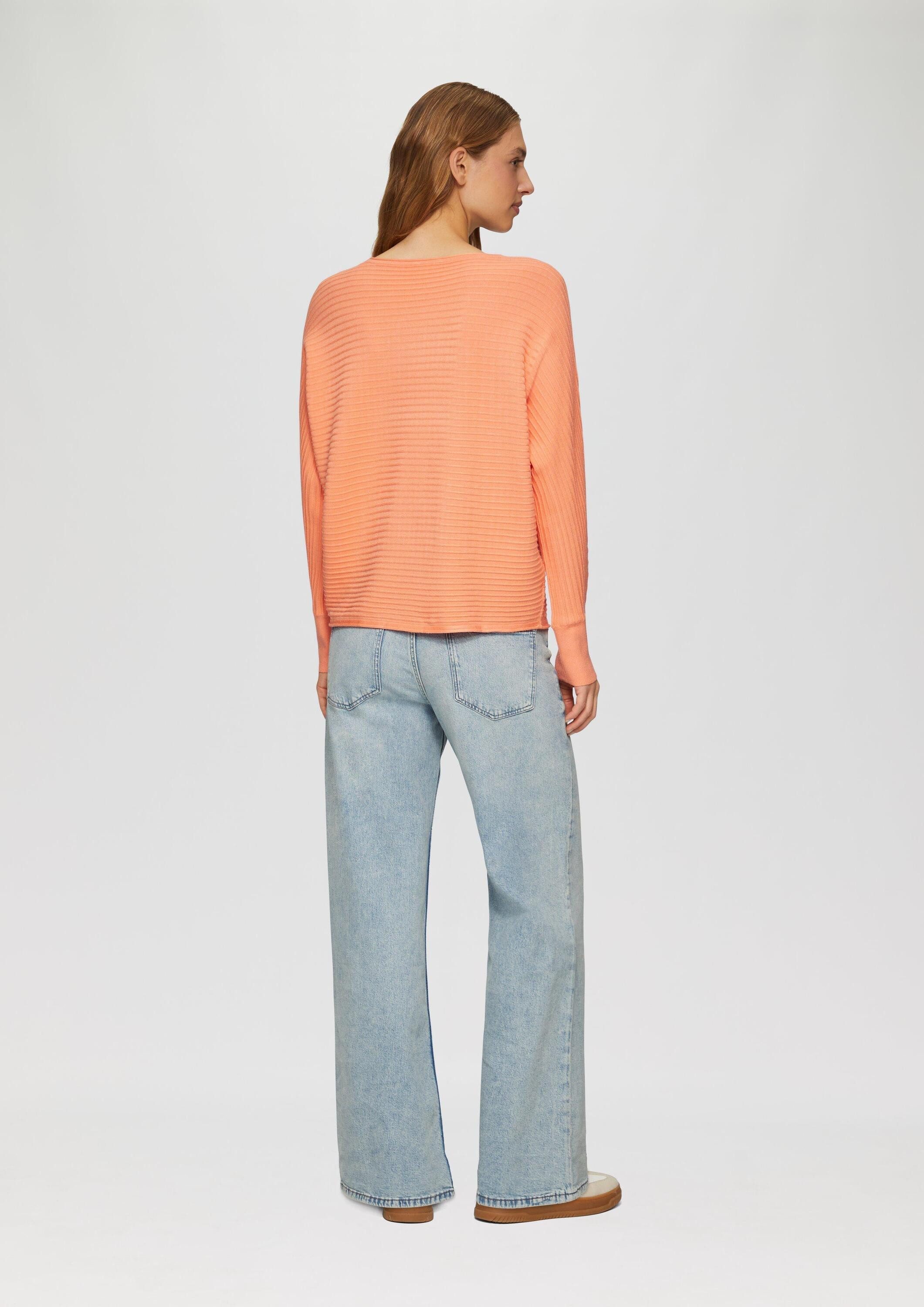 s.Oliver Longpullover Strickpullover Weicher Strickpullover aus Viskosemix mit Fledermausärmeln