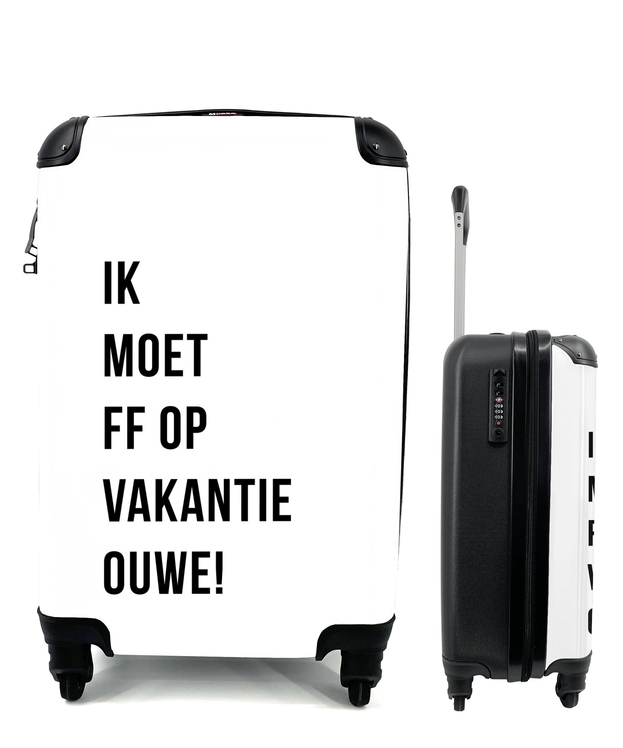 MuchoWow Handgepäckkoffer Zitate Ich muss in den Urlaub fahren, alter