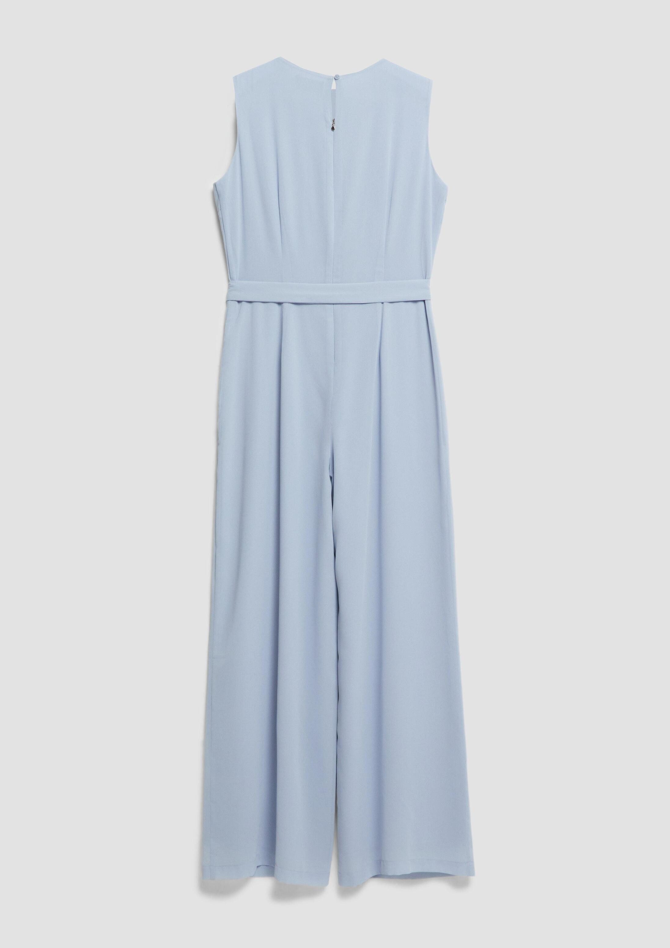s.Oliver Jumpsuit Overall Eleganter Overall mit Wide Leg und Viskosefutter