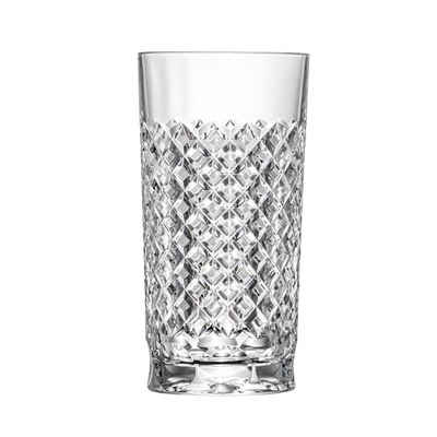 ARNSTADT KRISTALL Longdrinkglas Longdrinkglas Karo hell (14 cm) Kristallglas mundgeblasen · handgeschl