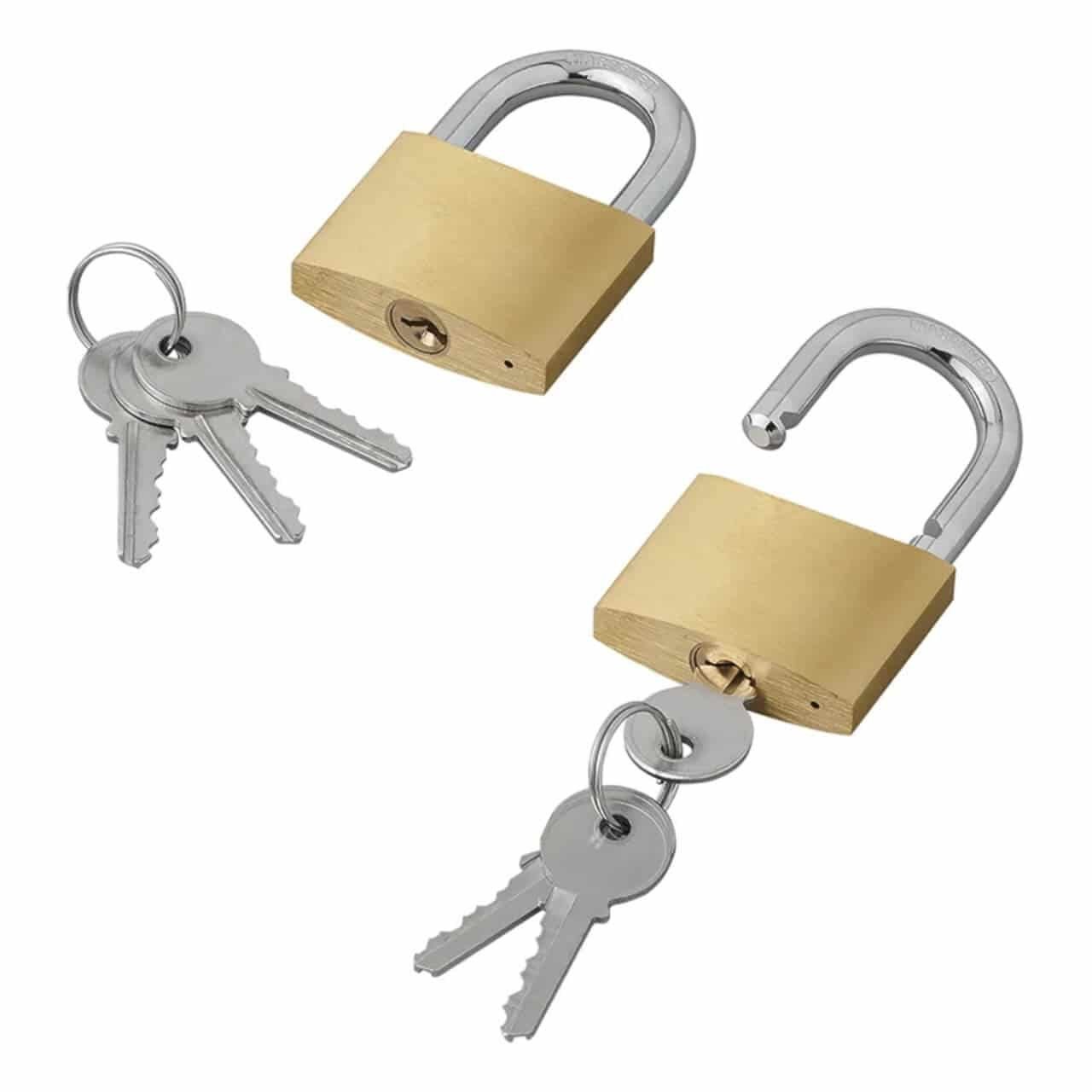 ProPlus Vorhängeschloss Vorhängeschloss mit 3 Schlüsseln 50 mm, (4-tlg)