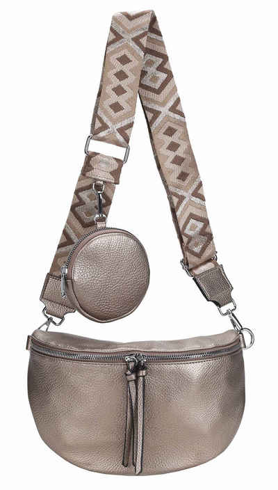 ITALYSHOP24 Bauchtasche Damen Gürteltasche Brusttasche CrossBody, Schultertasche, CrossOver, Umhängetasche, Hüfttasche