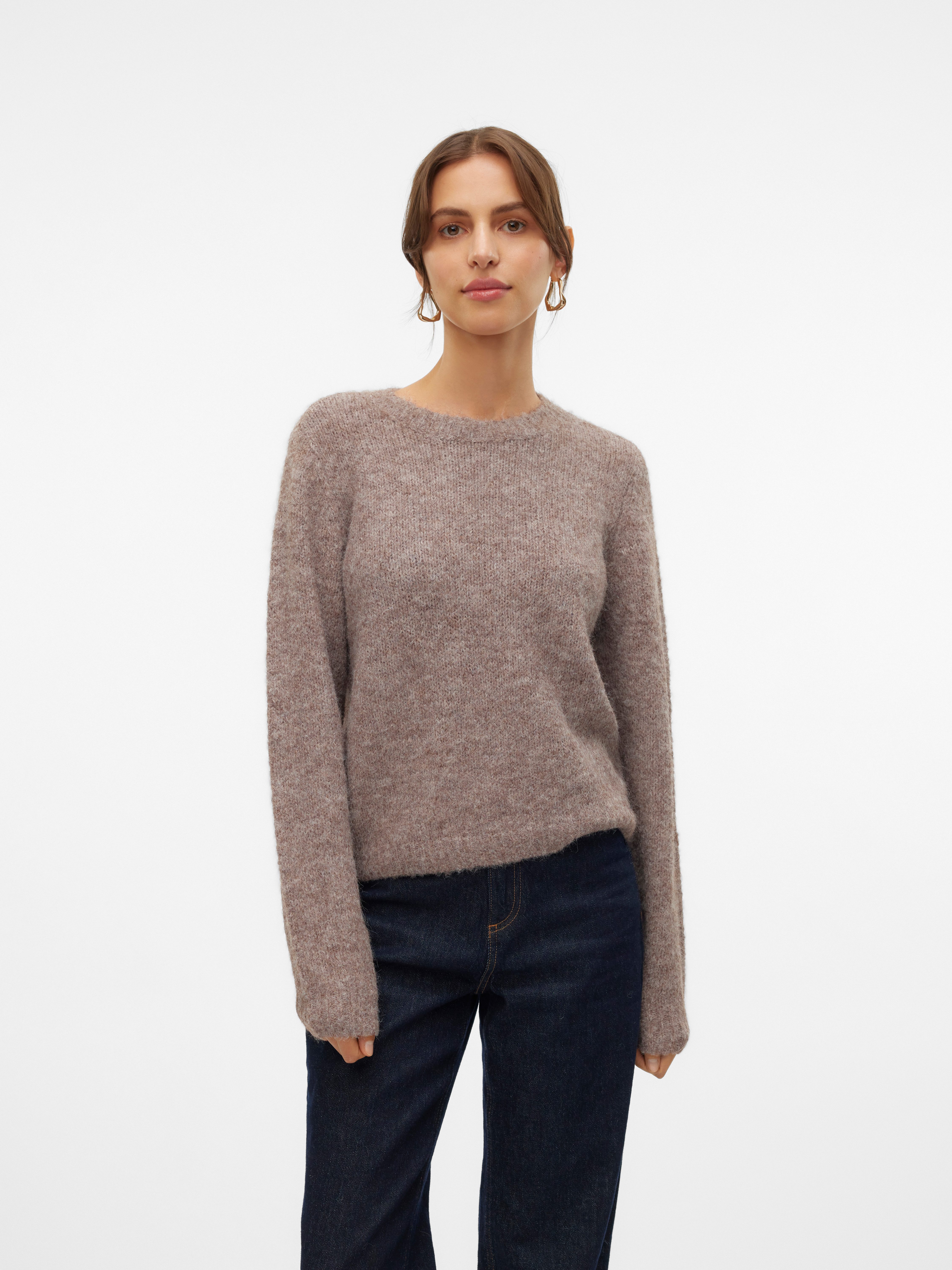 Vero Moda Strickpullover VMNOVAH LS O-NECK PULLOVER GA NOOS günstig online kaufen
