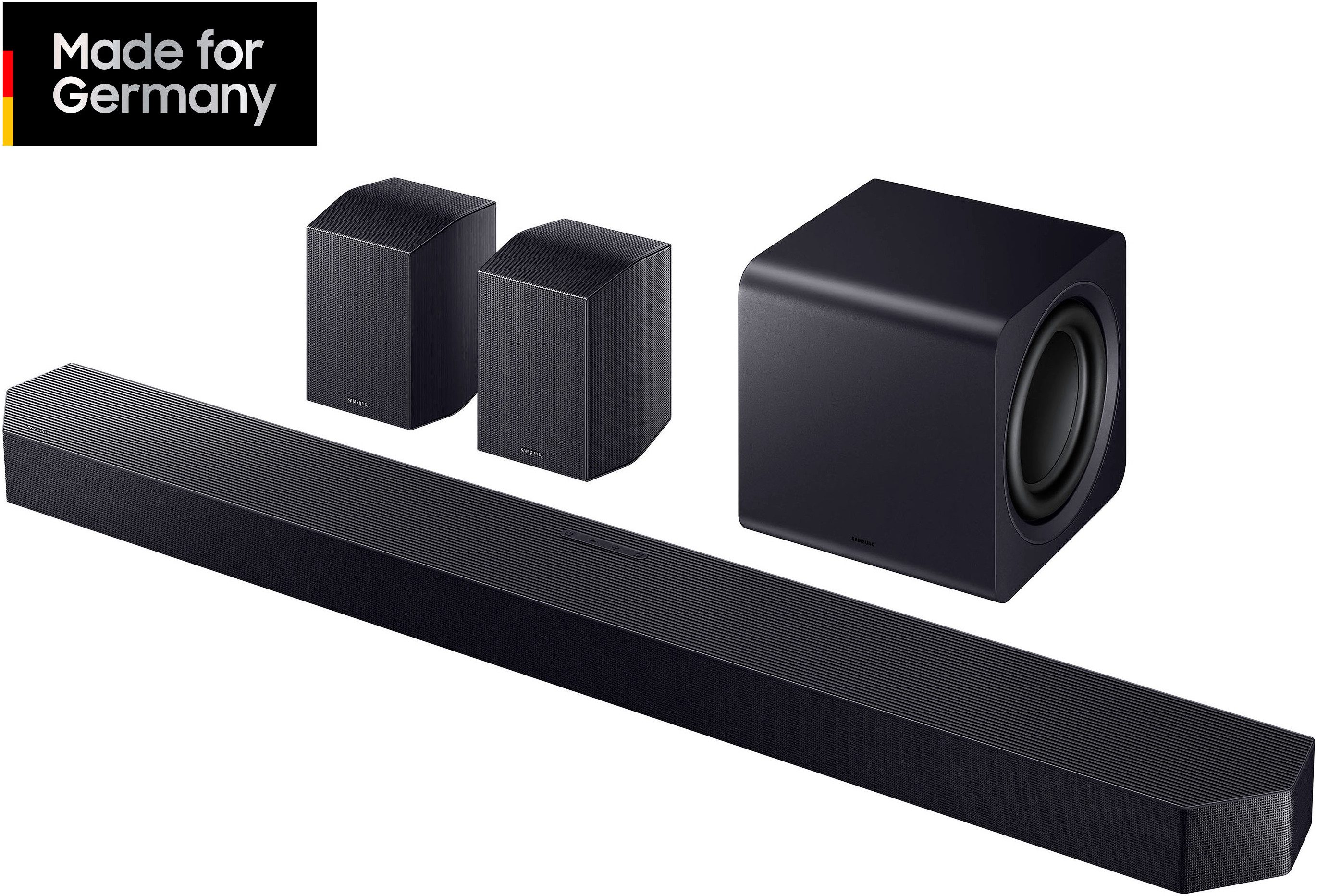 Samsung HW-Q995GF Q-Soundbar Soundbar 11.1.4 (Bluetooth, WLAN (WiFi), 11.1.4-Kanal Subwoofer & Rücklautsprecher, Kabellos Dolby Atmos, DTS:X)