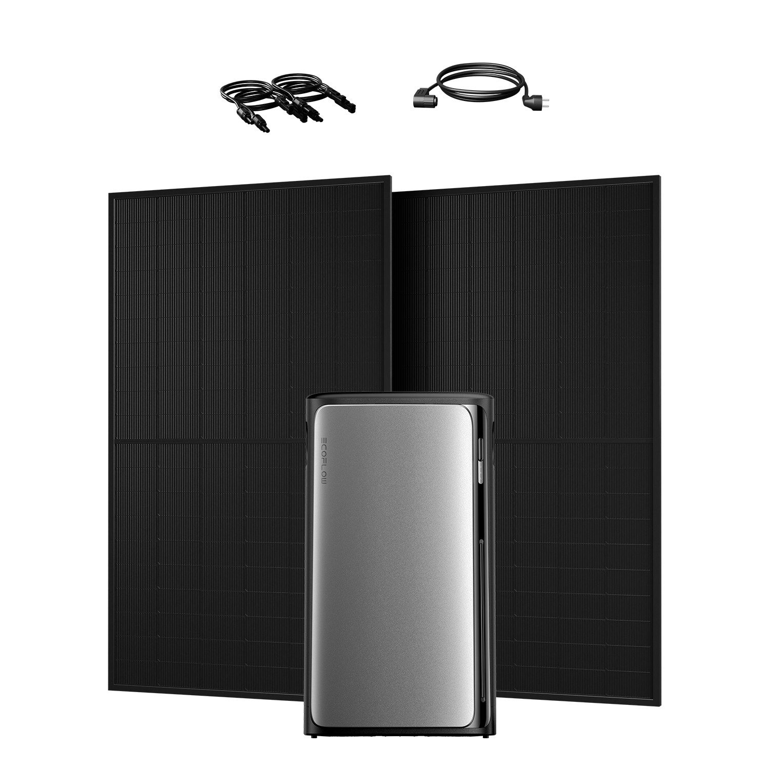 Ecoflow Balkonkraftwerk 1000W ECOFLOW STREAM Pro 1,92kWh All in One Speicher, (2x JASolar 500Wp Full Black im Lieferumfang enthalten), 2300W Dual AC-Anschlüsse; Einfache Installation & Plug & Play