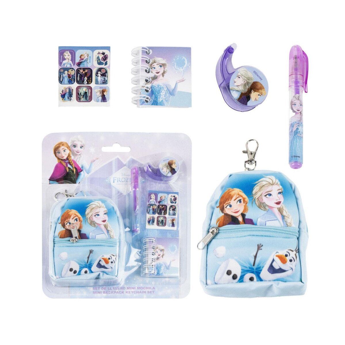 Disney Kulturbeutel Eiskönigin Mini-Tasche & Schlüsselanhänger Set Frozen