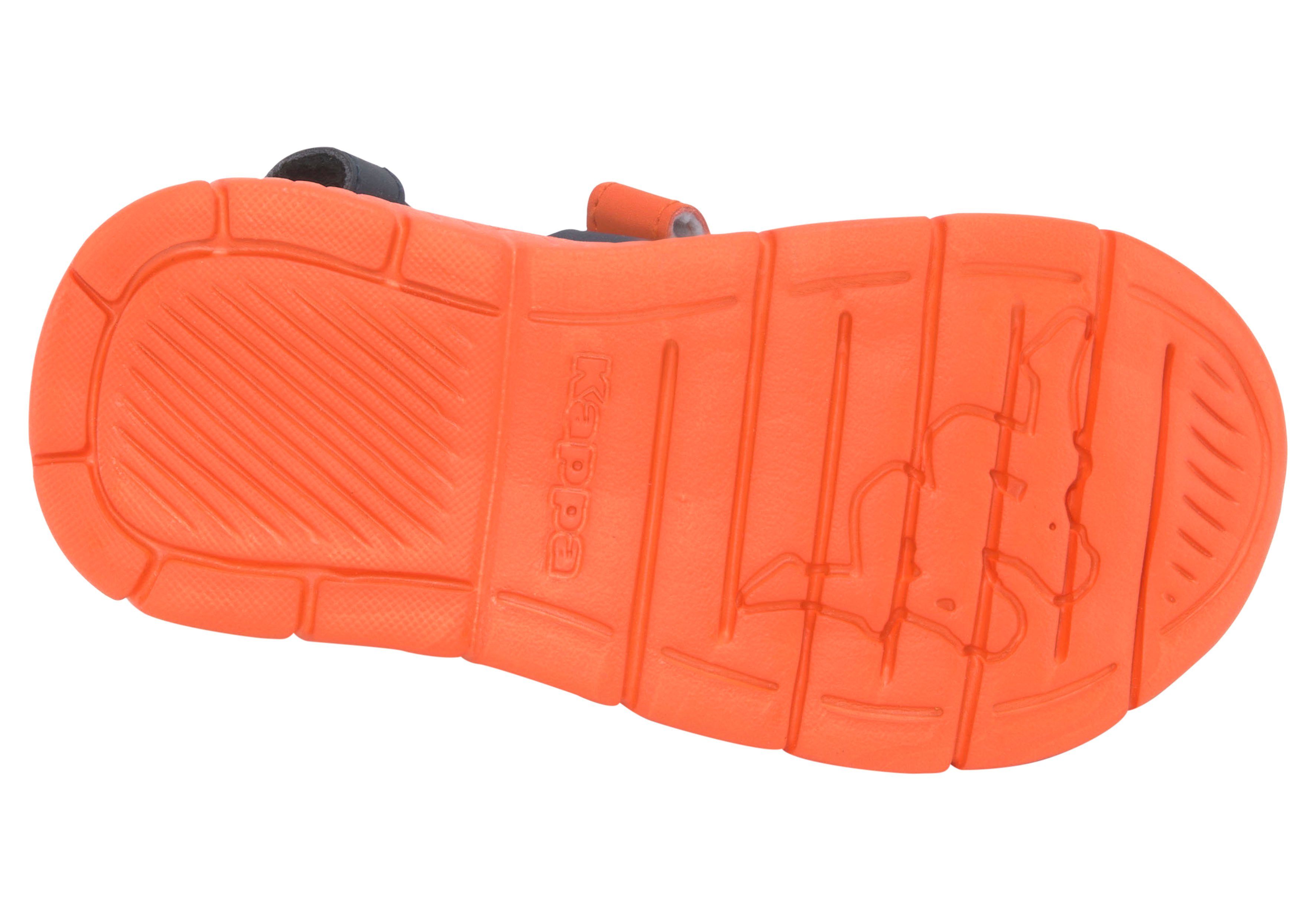 Kappa Klettverschluss mit navy-orange Sandale