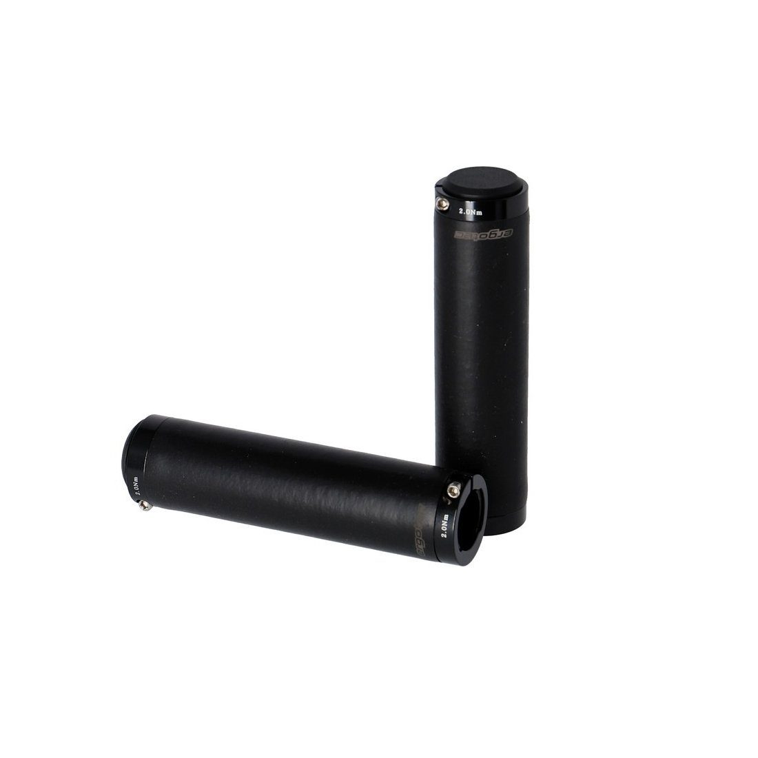 Ergotec Fahrradlenkergriff MTB / ATB Schraub-Griffe "Bilbao", Silicon und Alu, 130 mm, Ø 22 mm