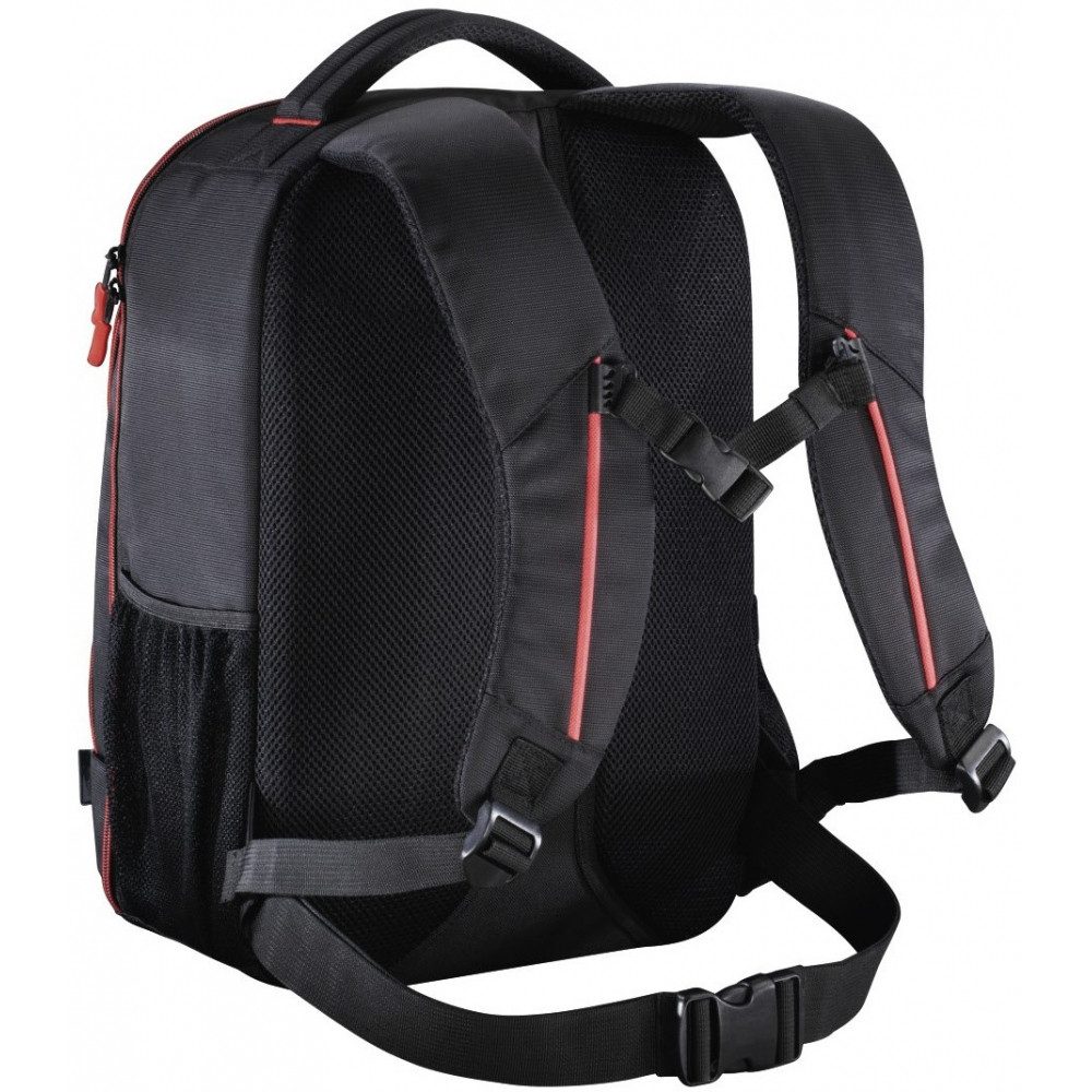 Hama Fotorucksack Hama Kamera-Rucksack Miami 190 schwarz/rot für Fotografen. (Rucksack für Kameraausrüstung)