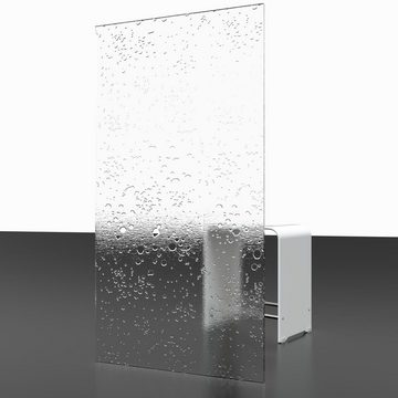 Schulte Badewannenaufsatz Komfort, Kunstglas, BxH: 115 x 140 cm, Tropfen Dekor, 5 tlg