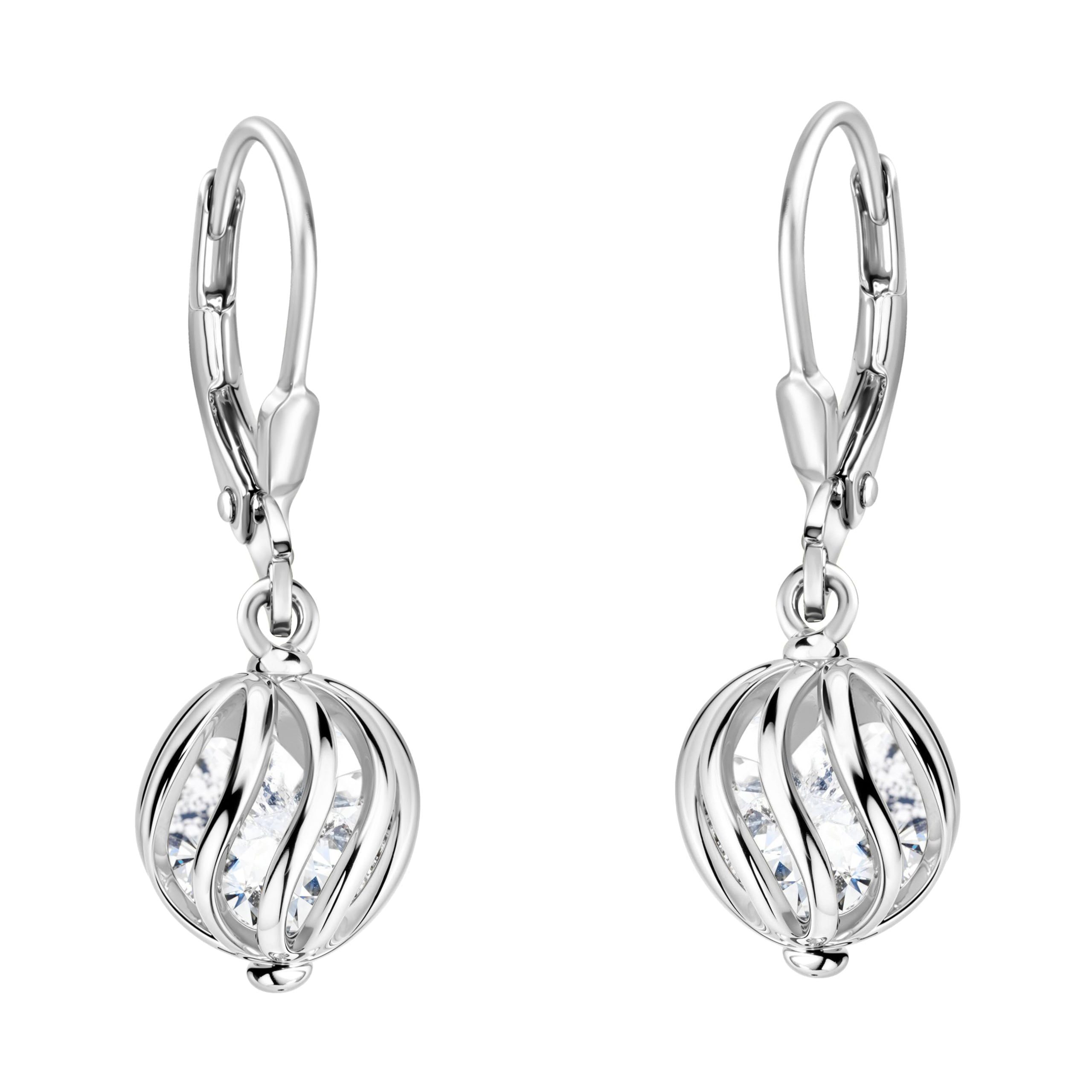 Sofia Milani Paar Ohrhänger Zirkonia Kugel, 925 Silber Damen Schmuck - E241 günstig online kaufen