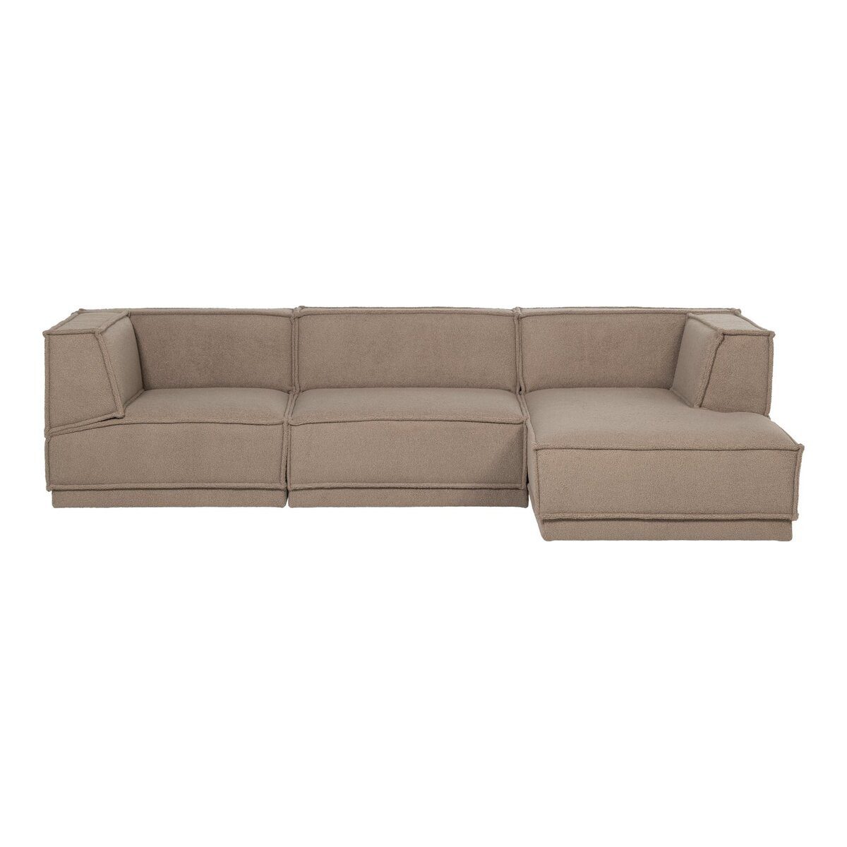 WOOOD Ecksofa, Geräumige Sitzfläche, bequem und weich gepolstert