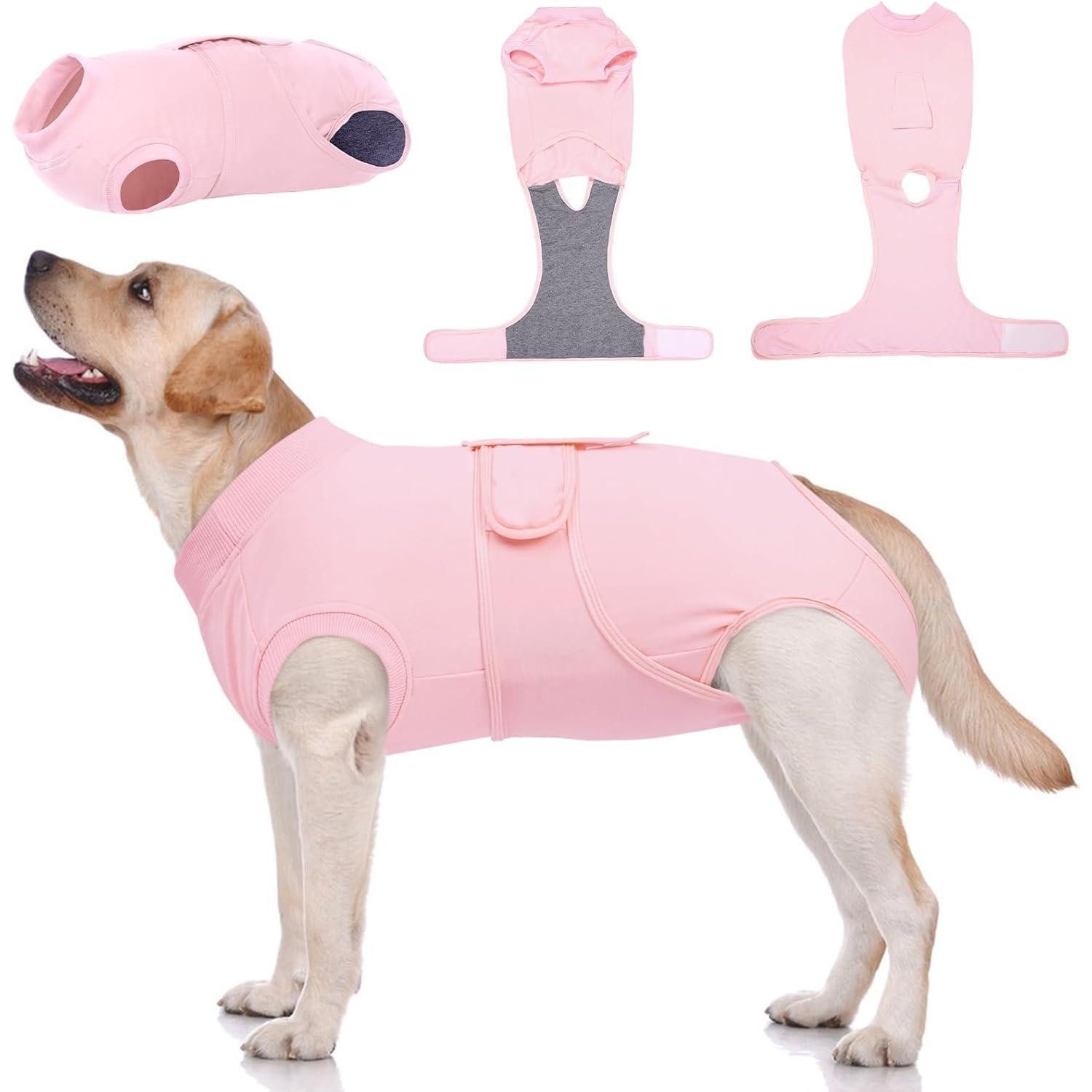 LuxusKollektion OP-Body Hundebody OP Kastration Anti Wundlecken Rüde Hündin L (1er Pack) Rosa