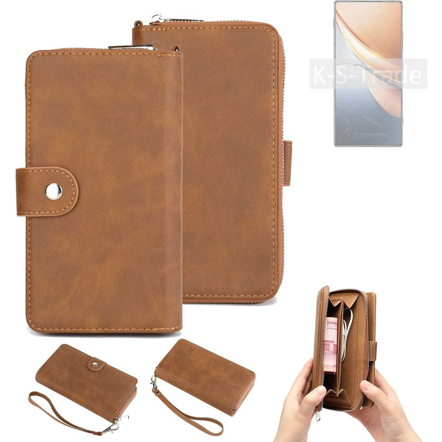 K-S-Trade Handyhülle für nubia Z70S Ultra, Handyhülle Schutzhülle & Portemonnee Tasche Handytasche Case Etui