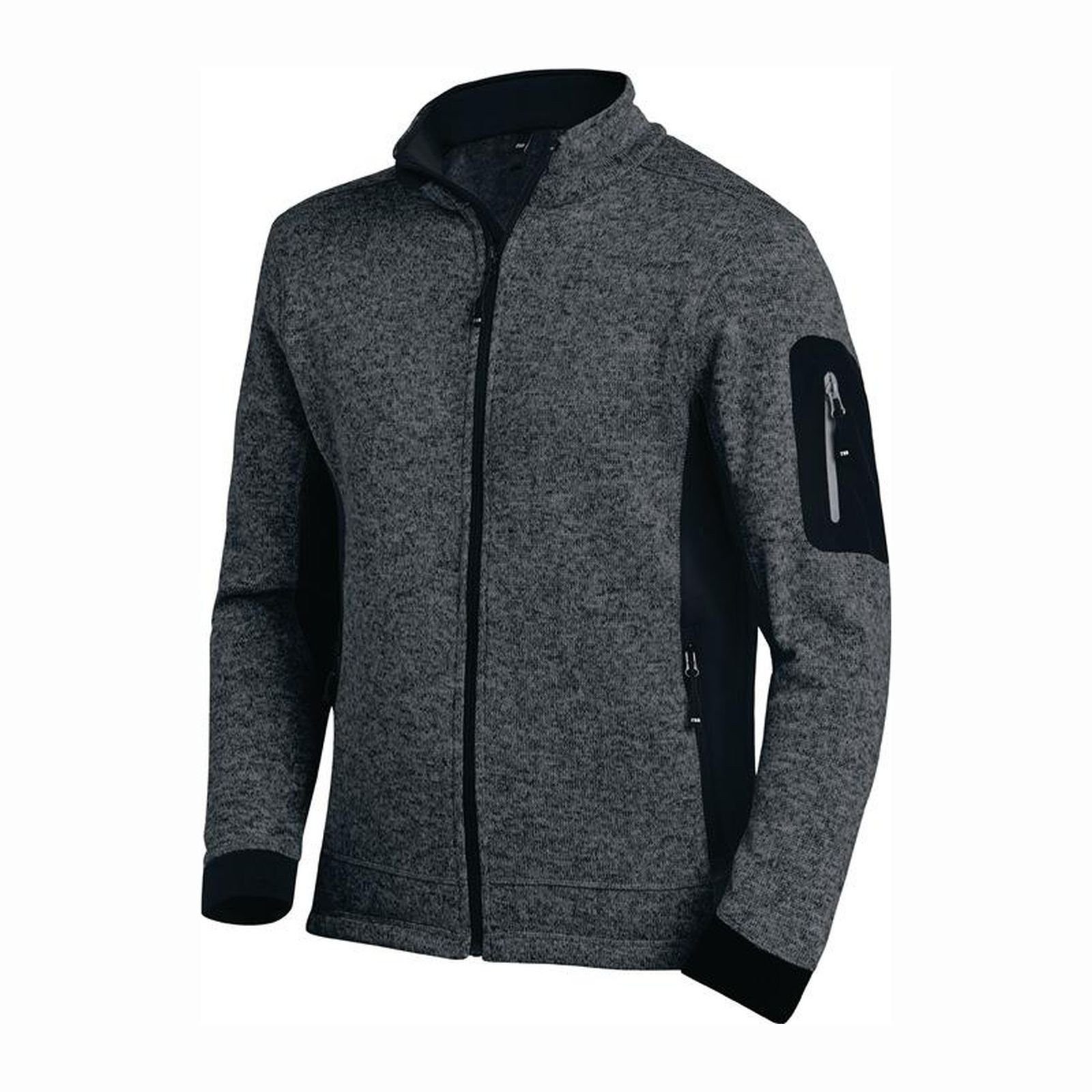 FHB Fleecejacke FHB Strick-Fleecejacke CHRISTOPH Größe XXL anthrazit / schwarz - ...