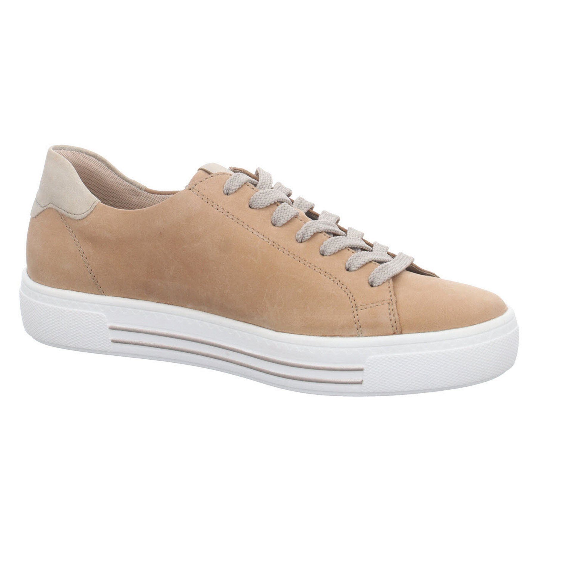 Halbschuhe Sneaker Schnürschuh Schuhe Sneaker Remonte sand/muschel Glattleder Damen Sport