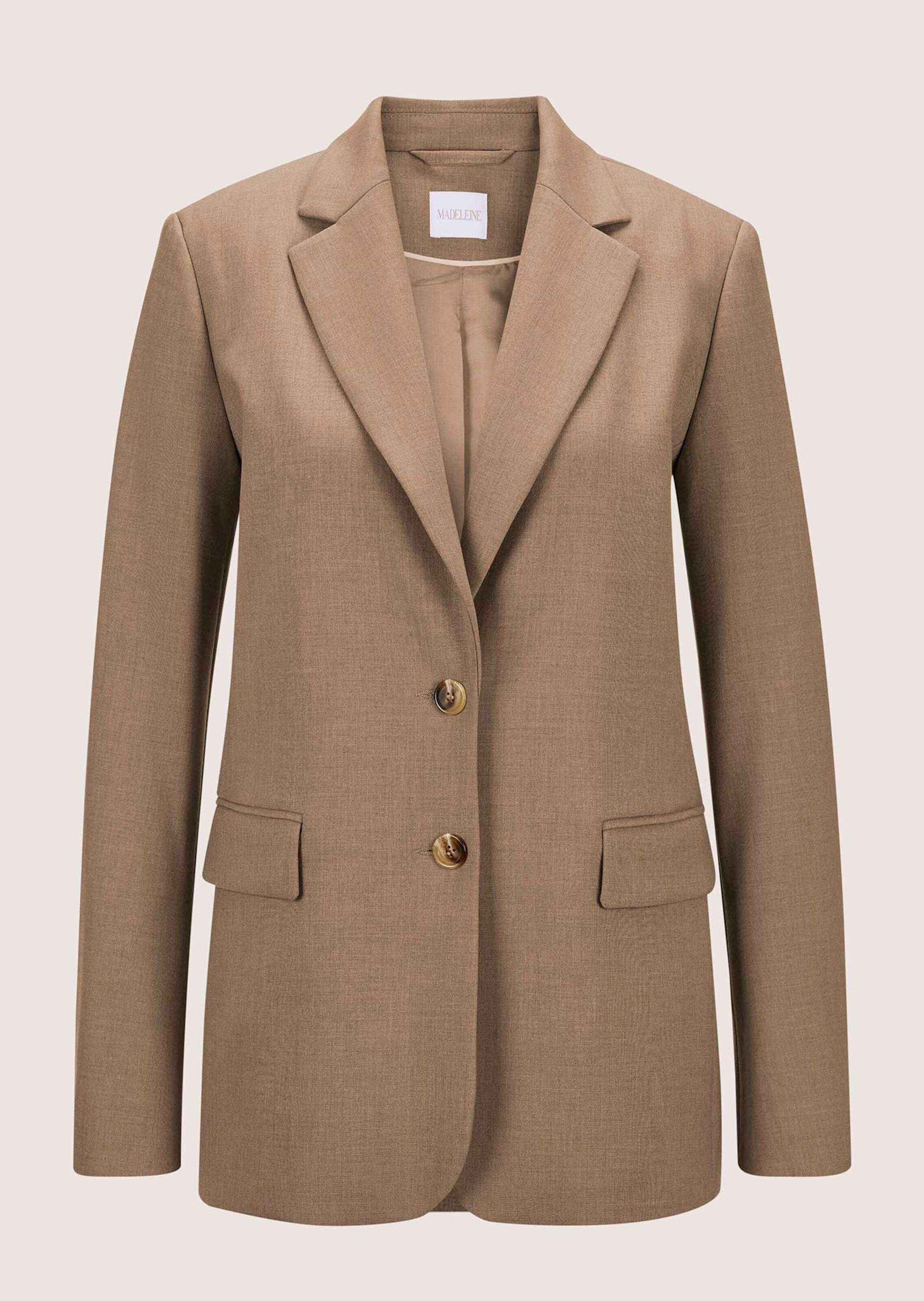MADELEINE Kurzblazer Eleganter Einreiher mit Reverskragen Unifarbenes Design mit klassischem Reverskragen – Bild 5 von 5