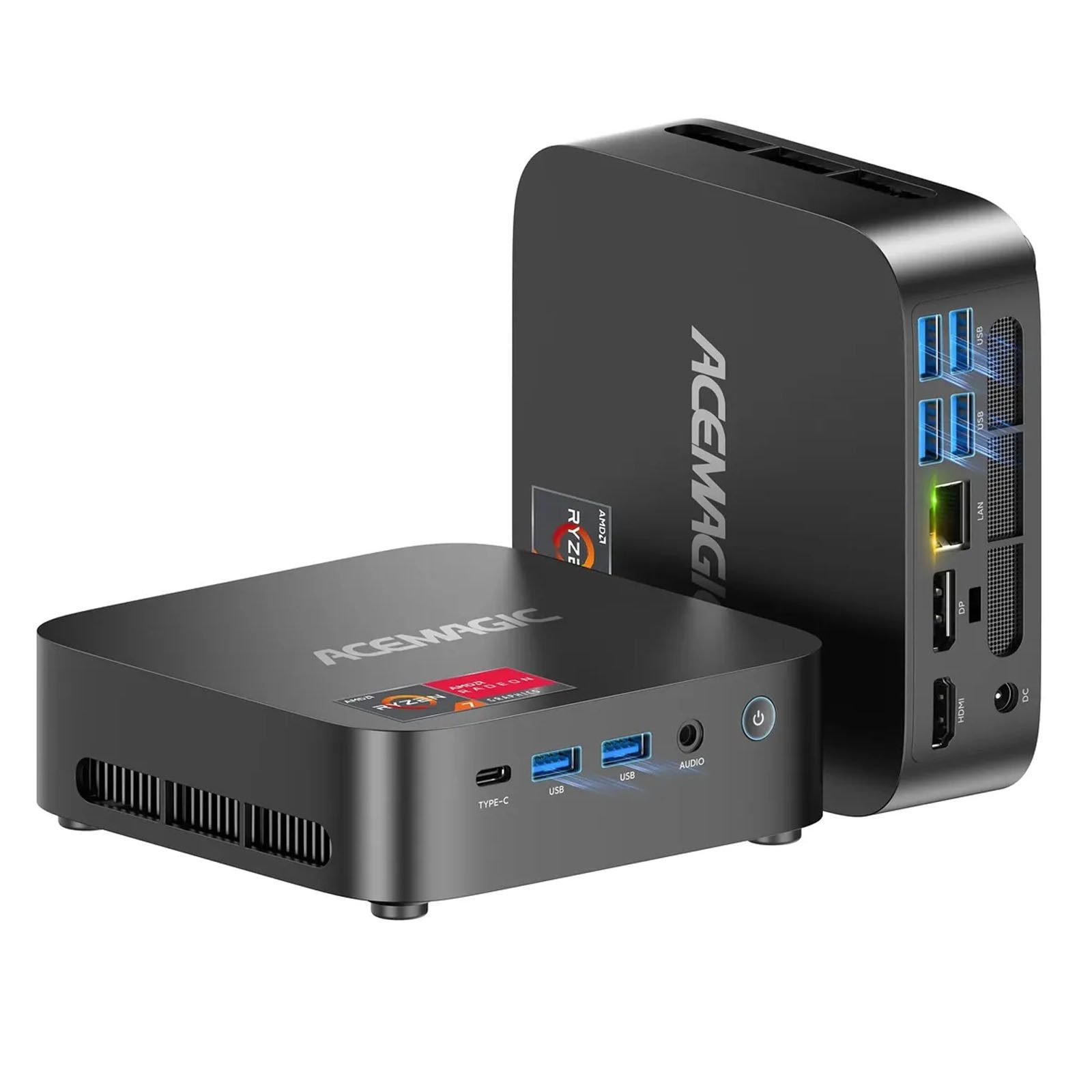 ACEMAGIC AMD Ryzen Embedded R2544, 16GB DDR4 RAM, 512 GB SSD, Windows 11 Pro Mini-PC (AMD Ryzen R2544, AMD Radeon™ Graphics, 16 GB RAM, 512 GB SSD, Lüfterkühlung, bis 3,7 GHz, 4K, WiFi 5/BT4.2, Mini Computer für Büro Home Gaming PC)