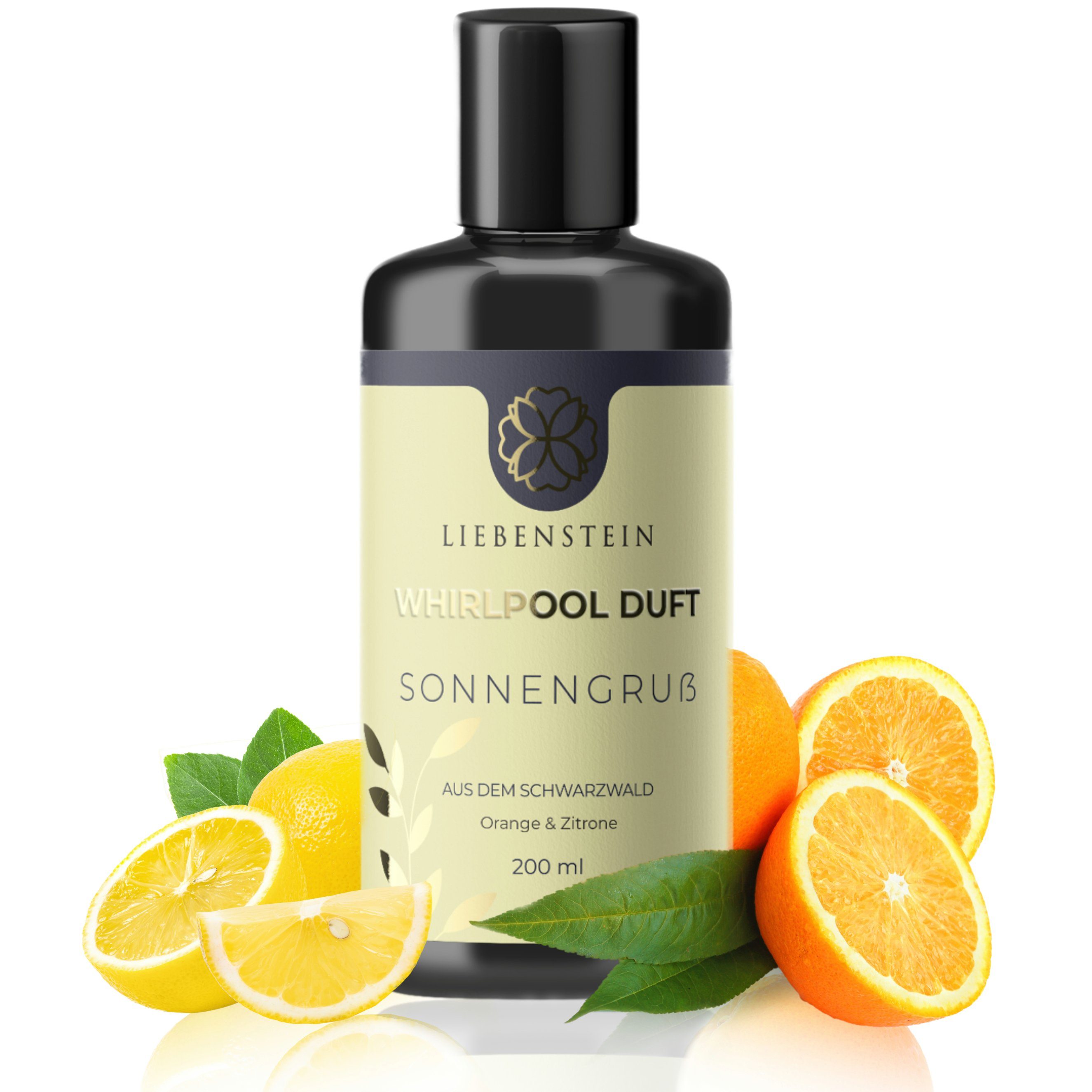 Orange naturreine Whirlpool 1-tlg., 100% regional Liebenstein – Badezusatz Zitrone Whirlpool Duft & Duftzusatz, nachhaltig Sonnengruß, produziert und Duftstoffe 200ml