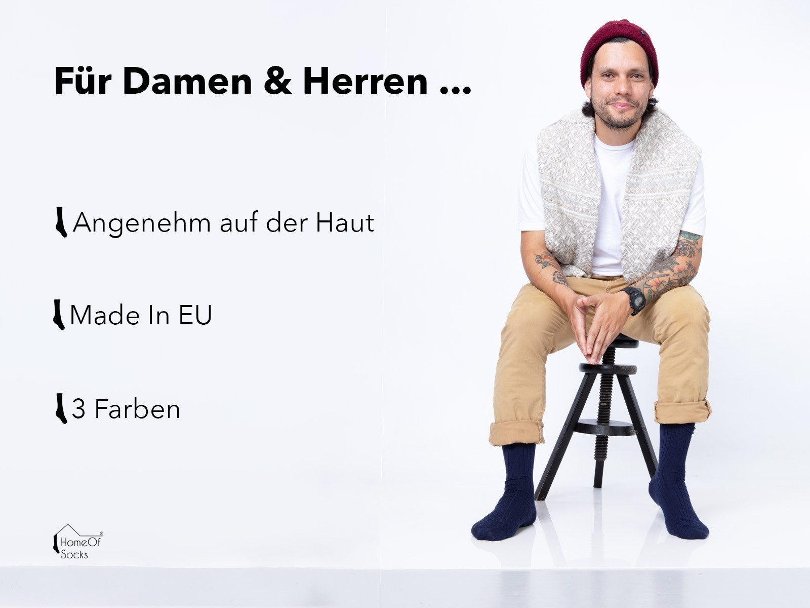 HomeOfSocks Socken Warme Merino Business Socken in Basic Farben Business Casual Socken mit Merino Wolle