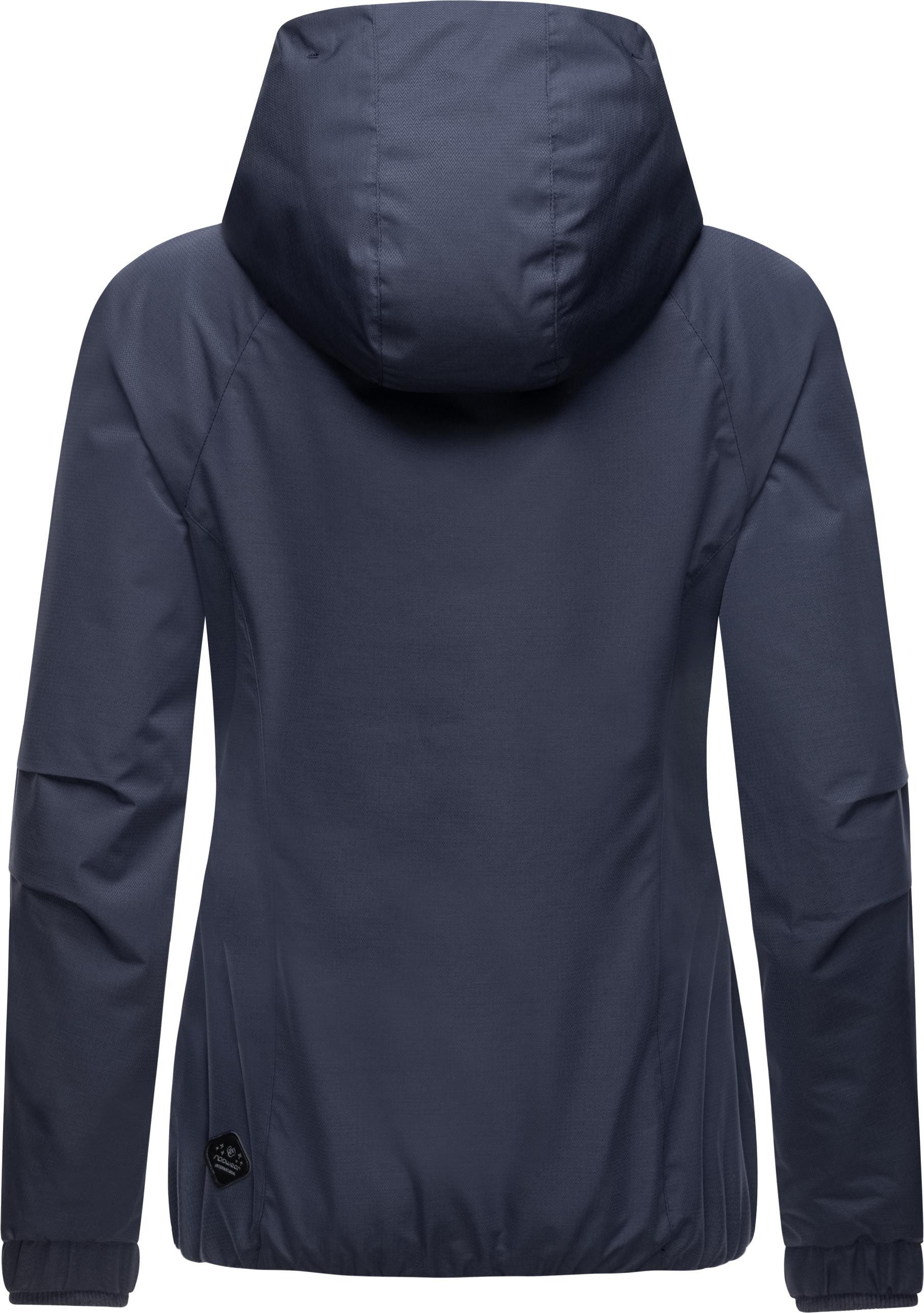 Ragwear Outdoorjacke Dizzie Tech Wasserdichte Damen Übergangsjacke mit großer Kapuze